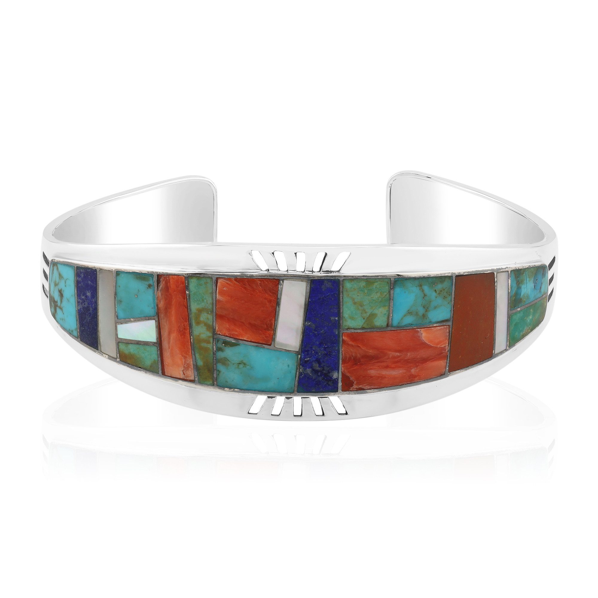 Cavill Silberarmband Cavill 925 Sterling Silberarmreif mit 27,9 ct bunten Steinen (1-tlg)