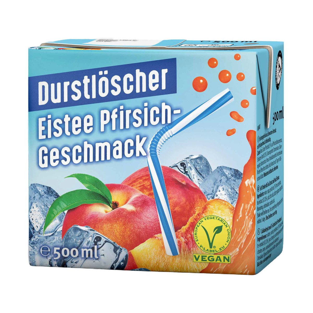 DURSTLOESCHER Softgetränk, Durstlöscher Eistee Pfirsich Fruchtsafterfrischunggetränk 500ml