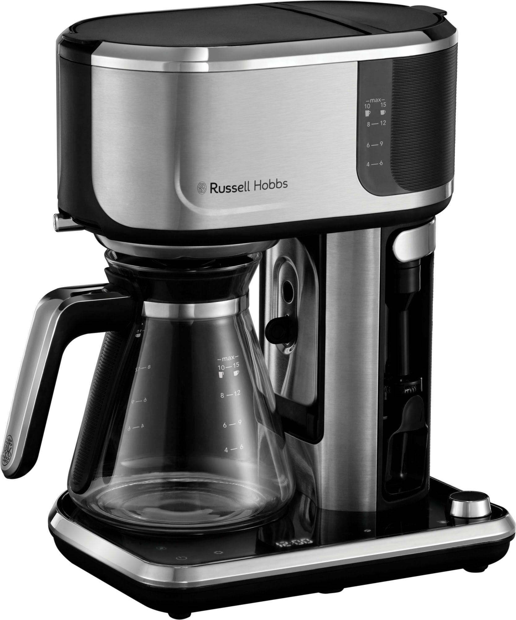 RUSSELL HOBBS Filterkaffeemaschine Attentiv 26230-56 Coffee Bar, 1,25l Kaffeekanne, Papierfilter 1x4