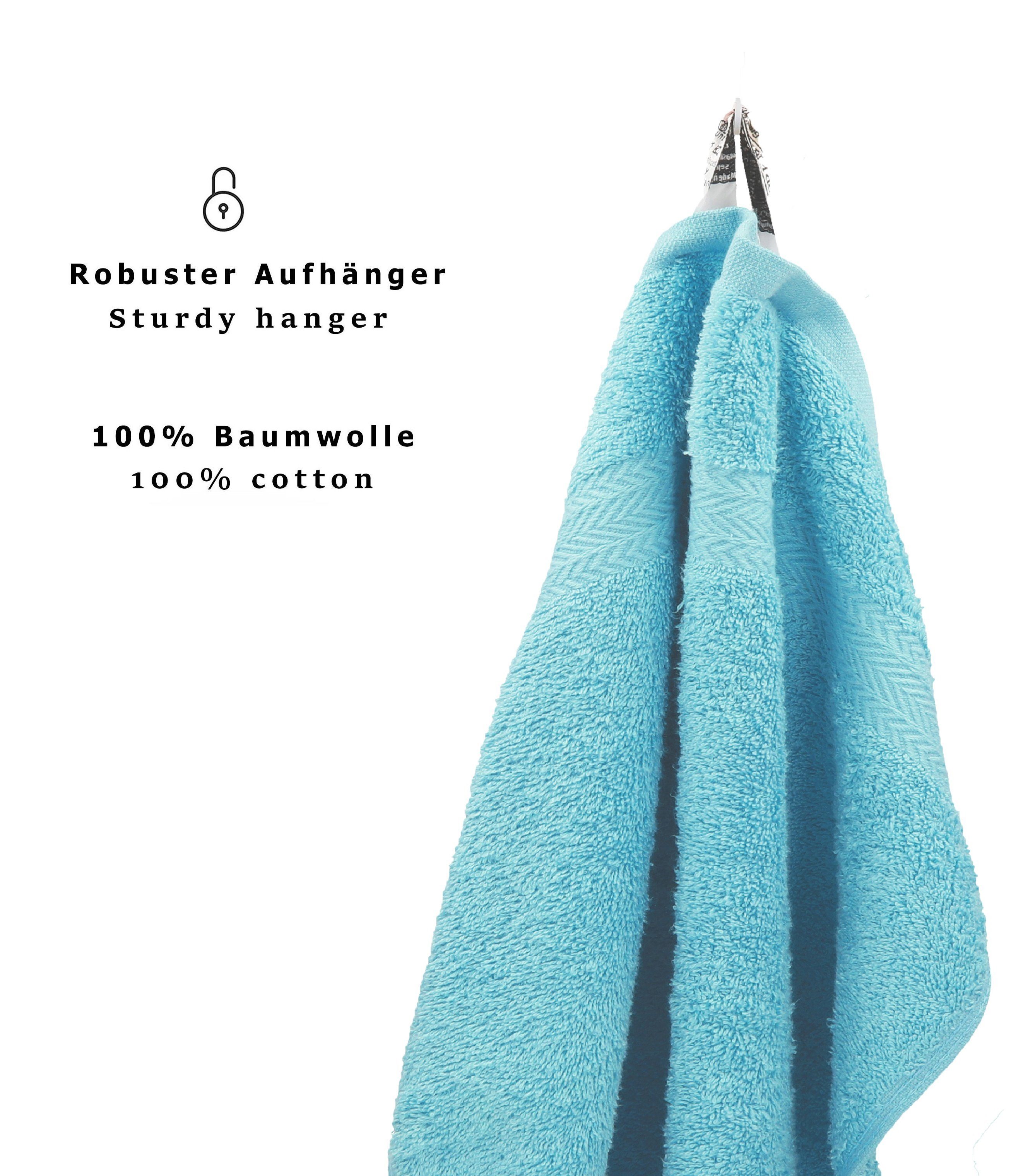 (6-tlg) PREMIUM Set Baumwolle, 100% Handtuch teiliges Handtücher-Set-100% Baumwolle, Handtuch-Set -6 ocean Betz Betz