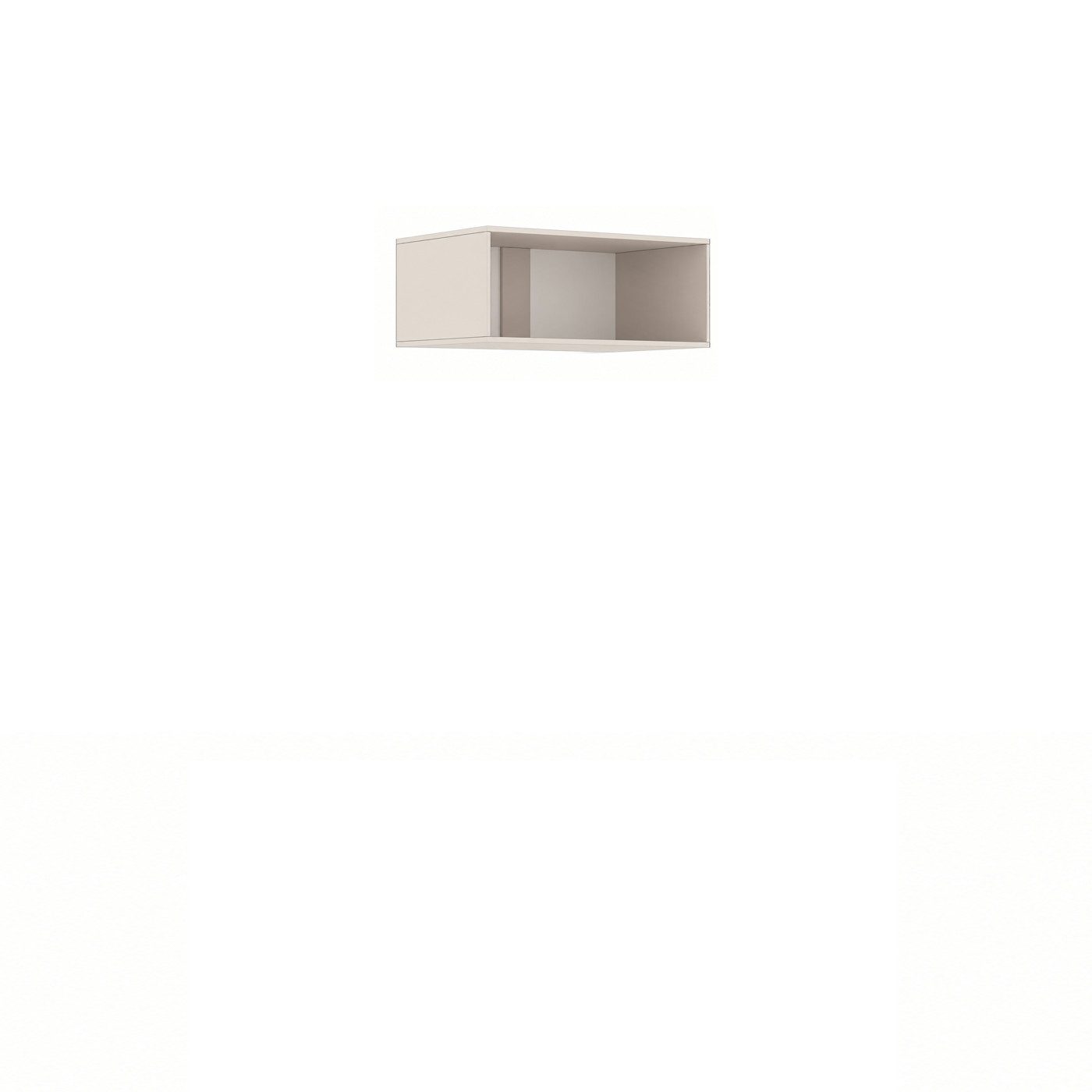 Marmex Möbel Aufsatzschrank TRES 02N Schrankerweiterung 90 x 40 x 51 graubeige cashmere (1-St) Schrankaufsatz, Ankleidzimmer