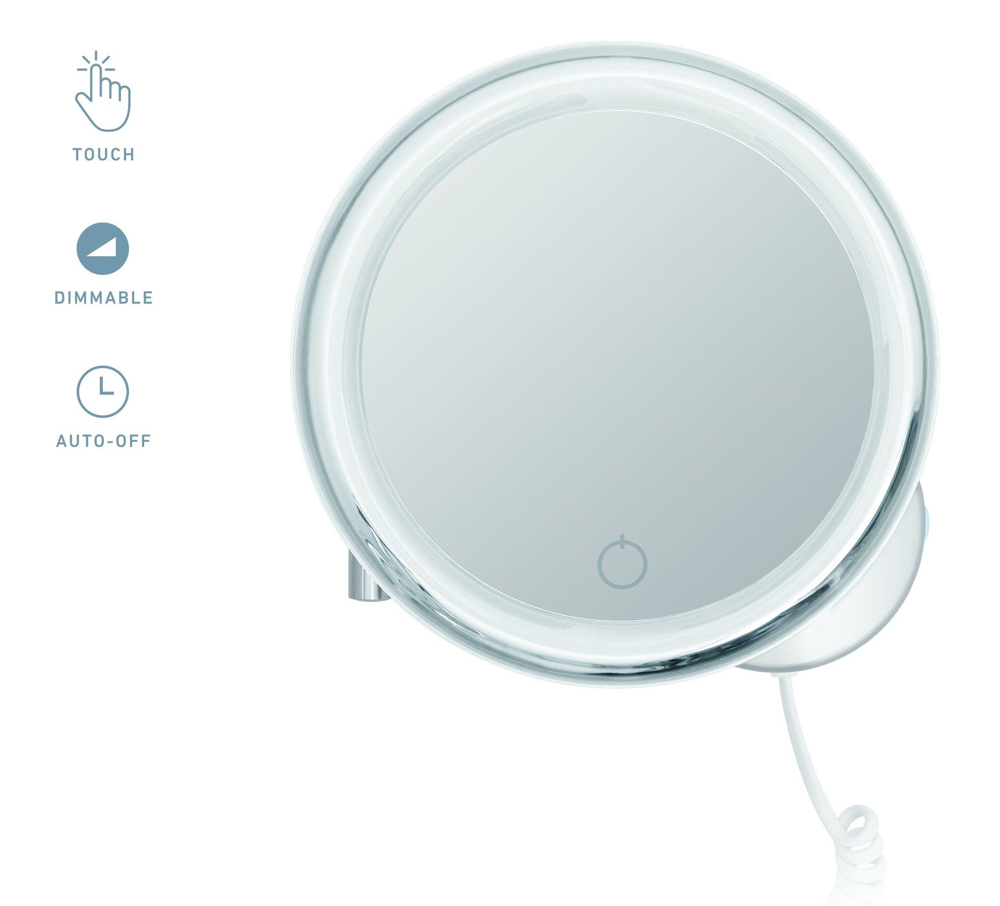 Libaro Kosmetikspiegel Siena, LED Kosmetikspiegel 7fach weißem Dimmerfunktion Auto-off mit Kabel