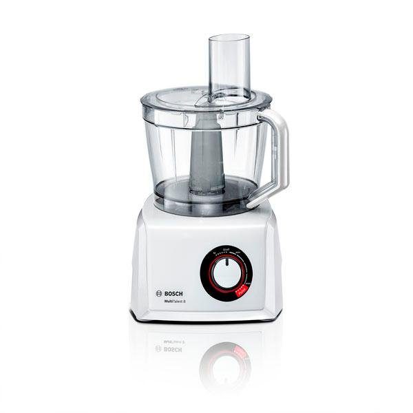 BOSCH Kompakt-Küchenmaschine MultiTalent 8 MC812W501, 1000 W, 3,9 l Schüssel, Mixer 1,5 L, Universalmesser, Kartoffelpuffer-Scheibe, weiß