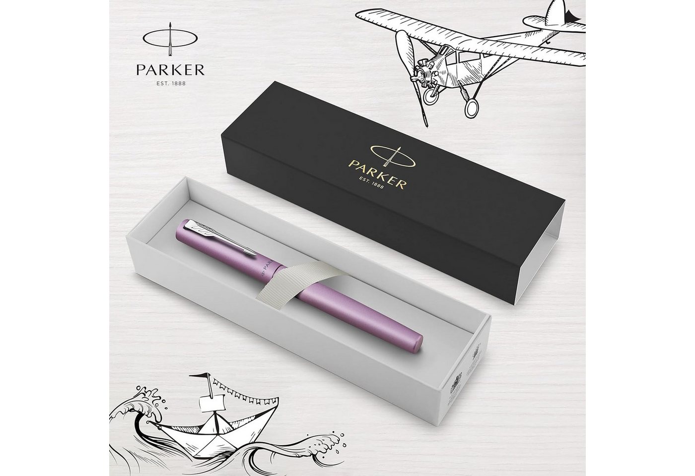 Thumbnail - Parker Füllfederhalter Vector XL, Hochwertiger Füller Metallic-Lackierung mit Feder M Geschenkbox