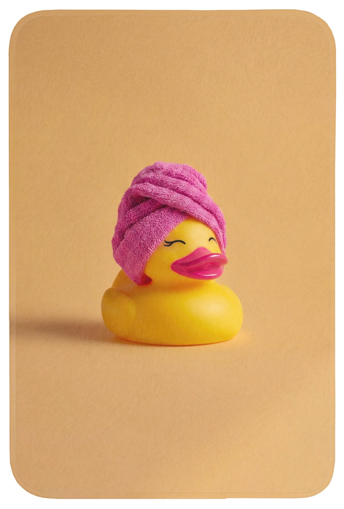 OnlyWow Badematte Gummi-Ente - Handtuch - Farbenfroh, Höhe 10 mm, Polyester, Rechteckig, Badezimmerteppich, Badteppich, Rutschfest, Duschvorleger, Duschmatte