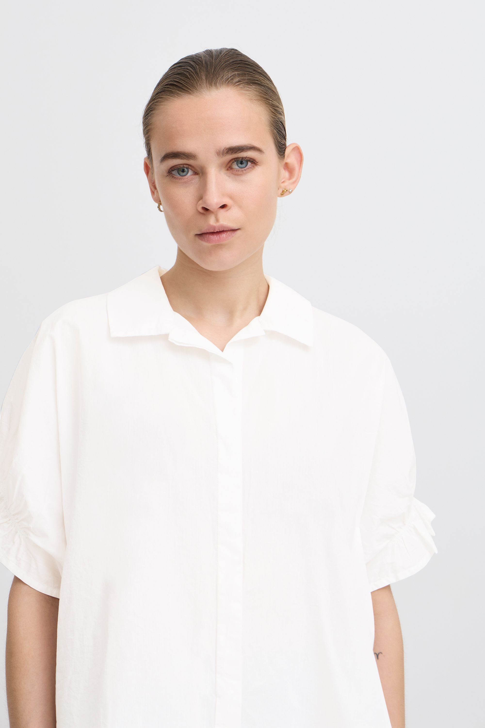 Ichi Kurzarmhemd Kurzarm-Bluse IHSAMI