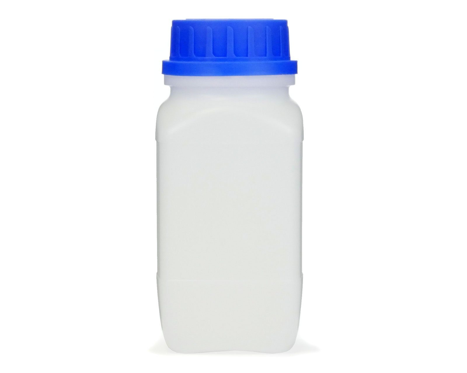 OCTOPUS Kanister 500 ml Weithals-Flasche mit blauem Deckel, naturfarben, vierkant, G 54 (500 St)