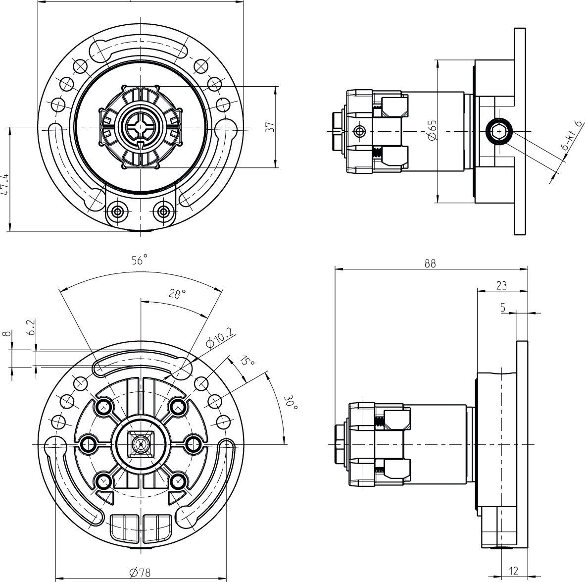 Geiger 4:1, Kegelradgetriebe für Antriebstechnik Rollo Rolladen