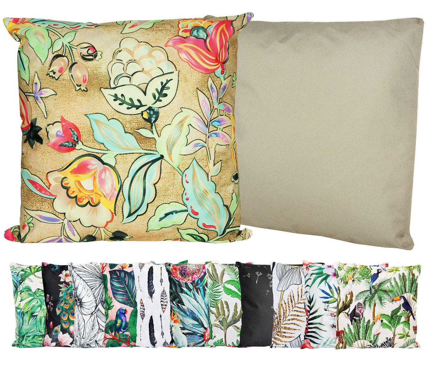 JACK Dekokissen JACK Outdoor Motiv Kissen 45x45cm Lounge Dekokissen inkl. Füllung, mit Lotus-Effekt, Robust, Strapazierfähig, für Innen & Außen geeignet