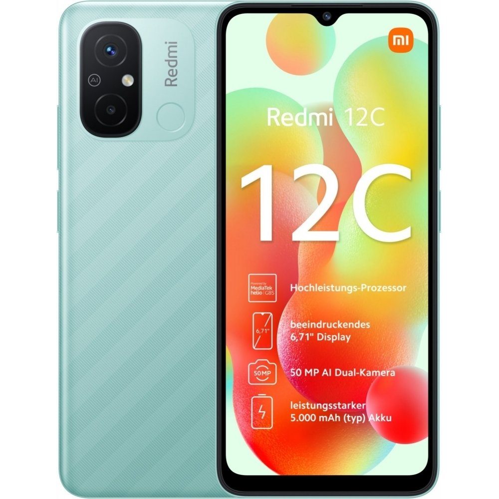Xiaomi Redmi 12C 32 GB / 3 GB - Smartphone - mint green Smartphone (6,7 ...