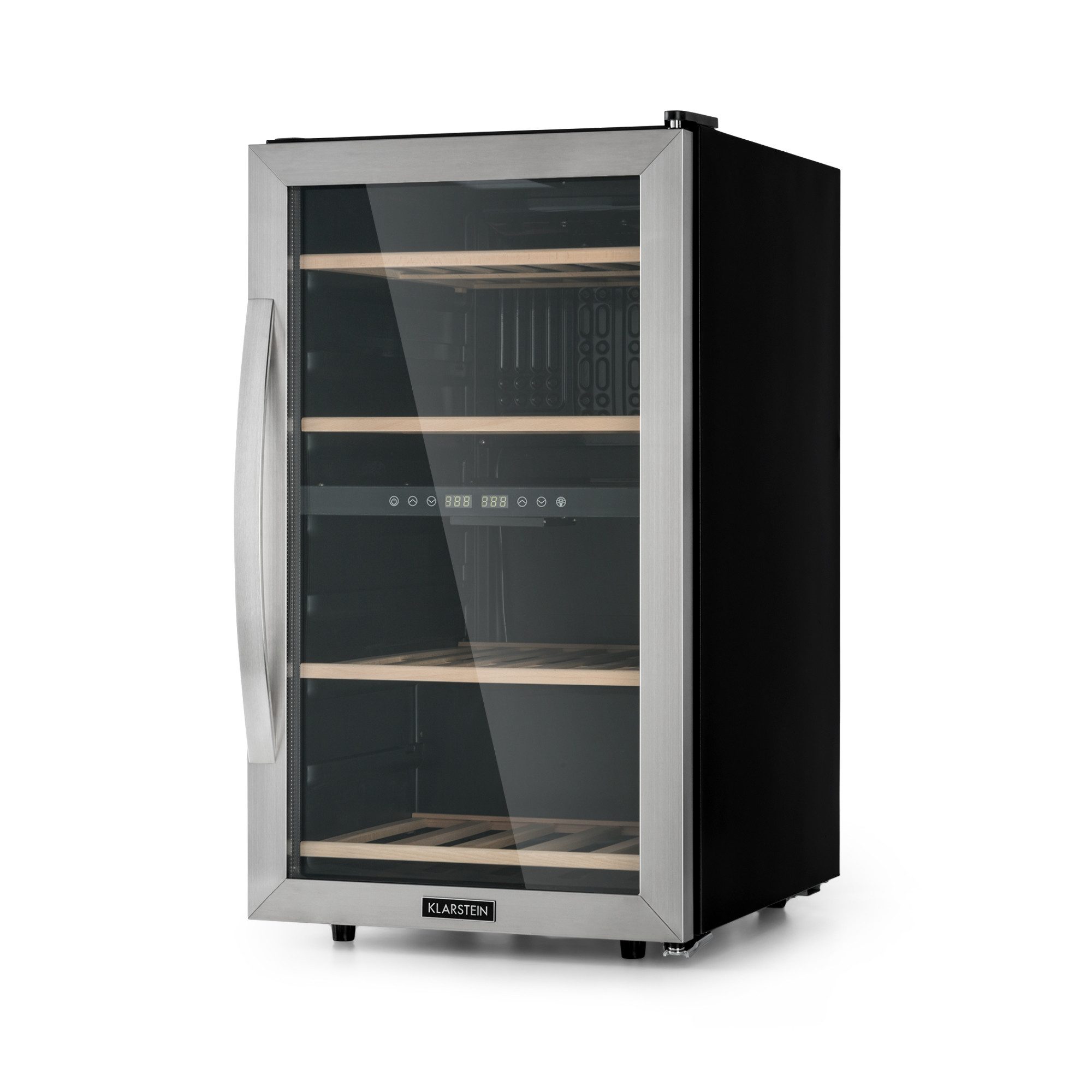 Klarstein Weinkühlschrank Vinamour 45 Duo Weinkühlschrank 2 Zonen 45 Fl 118L 5-18°C Touch LCD, für 45 Standardflaschen á 0,75l,2 Zonen Wein Flaschenkühlschrank Weintemperierschrank Weinschrank
