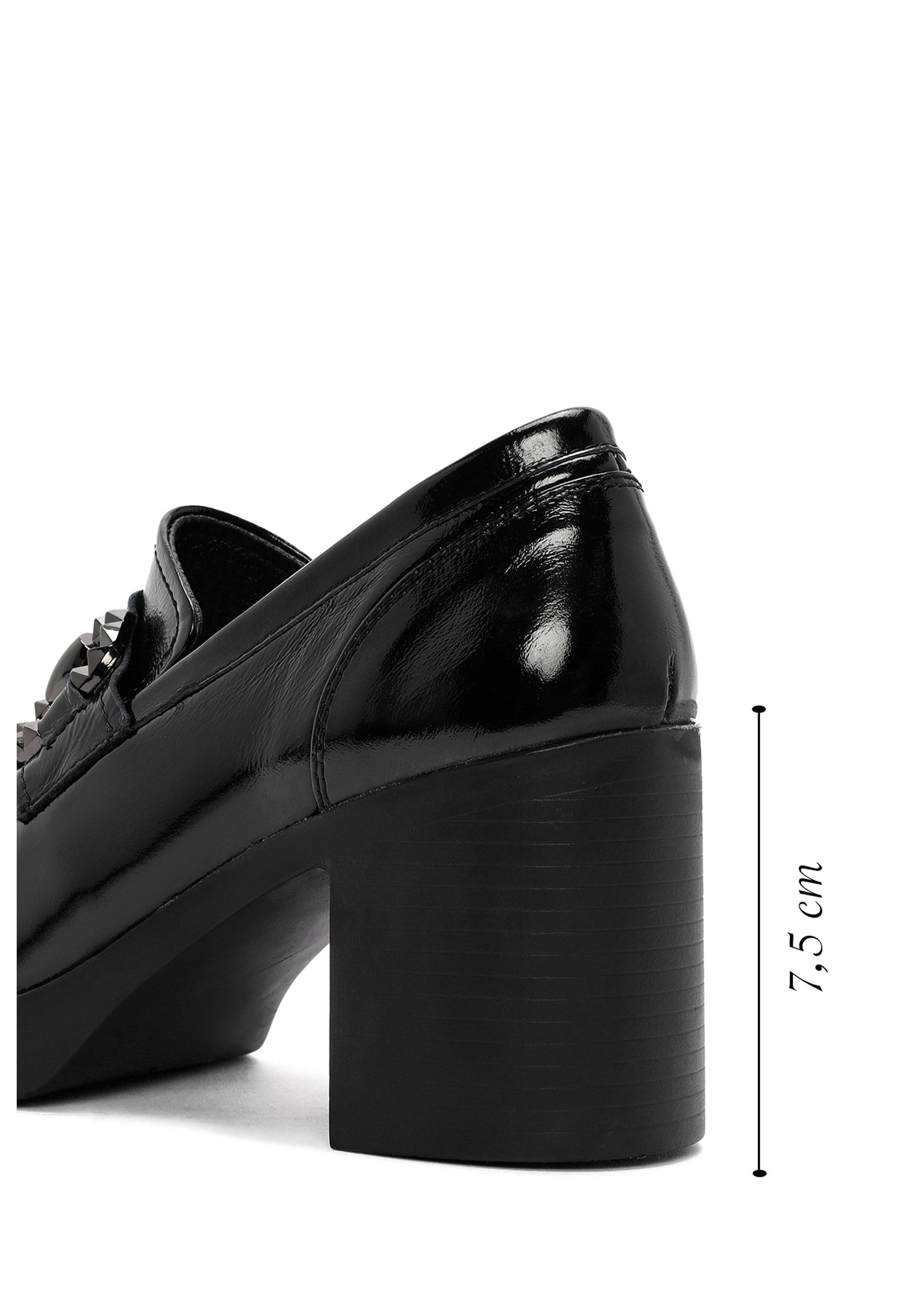 Derimod Leder Loafer Mit Absatz Schnürschuh