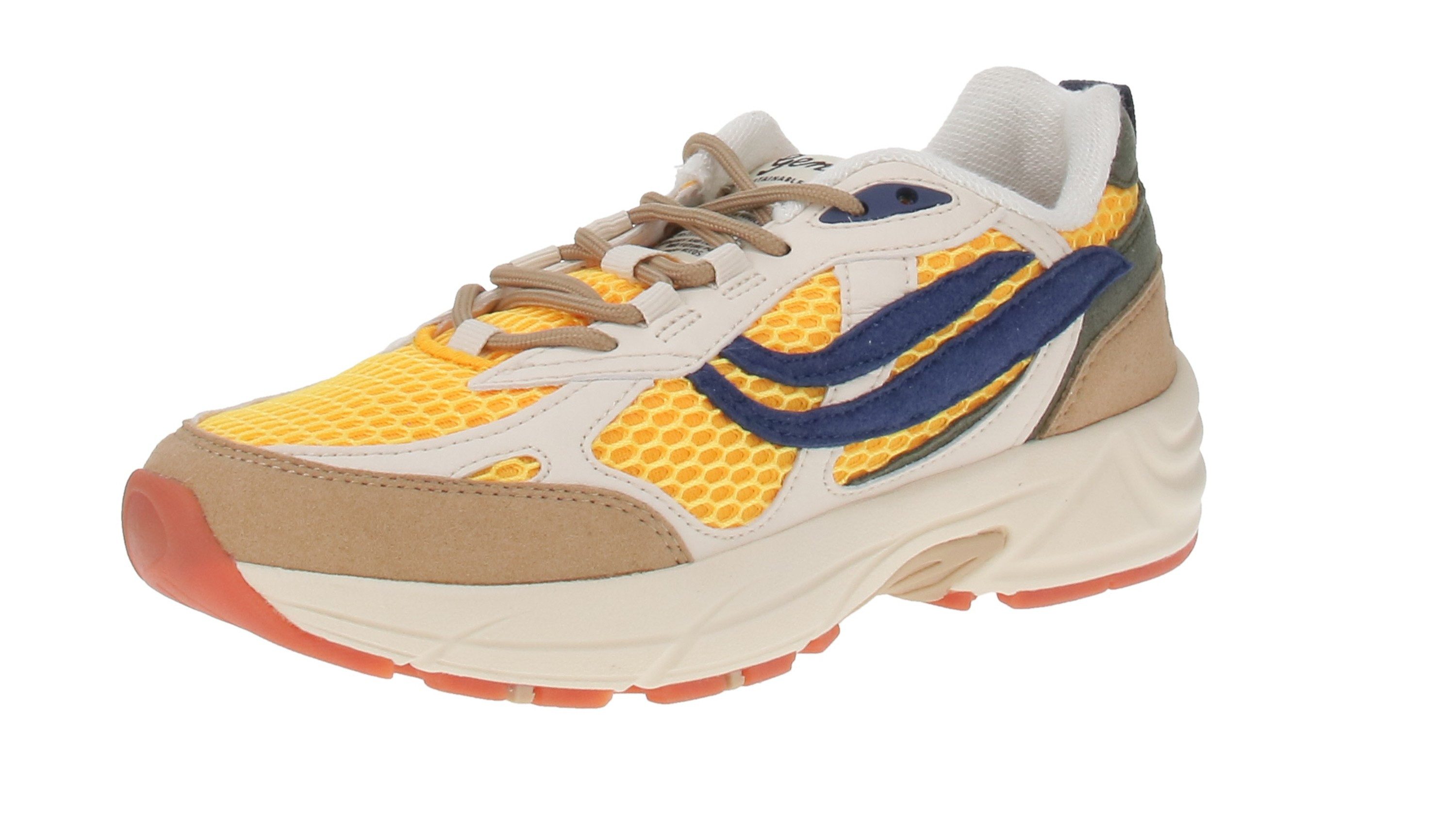 Genesis Footwear 1005847 G-Eco`99 2-Tone Mesh Sand-White-Yellow Sneaker