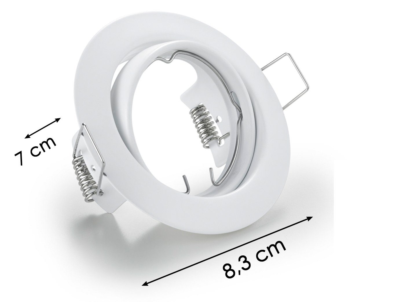 TRIO Leuchten Einbauleuchte, ohne Leuchtmittel, 4er Set Deckeneinbauleuchten, Einbau Decken-spot rund Weiß Ø 8,3cm
