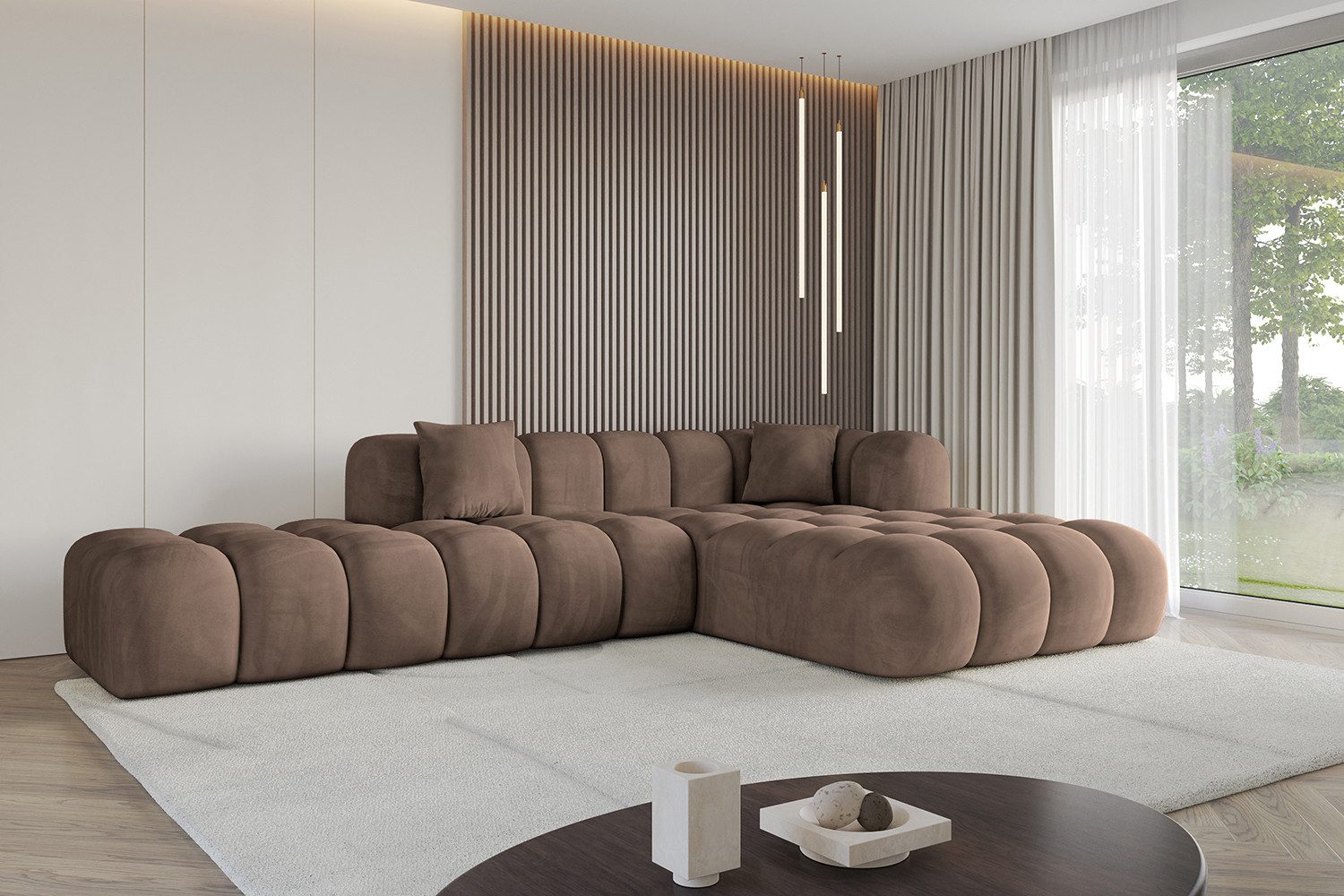 ALTDECOR Ecksofa OLEA-L2, Sofa Praktische Bequeme Funktionsecke Couch L-Form Eckcouch, Corner Sofa U-Form Vielseitige Sofa Wohnlandschaft Wohnzimmer