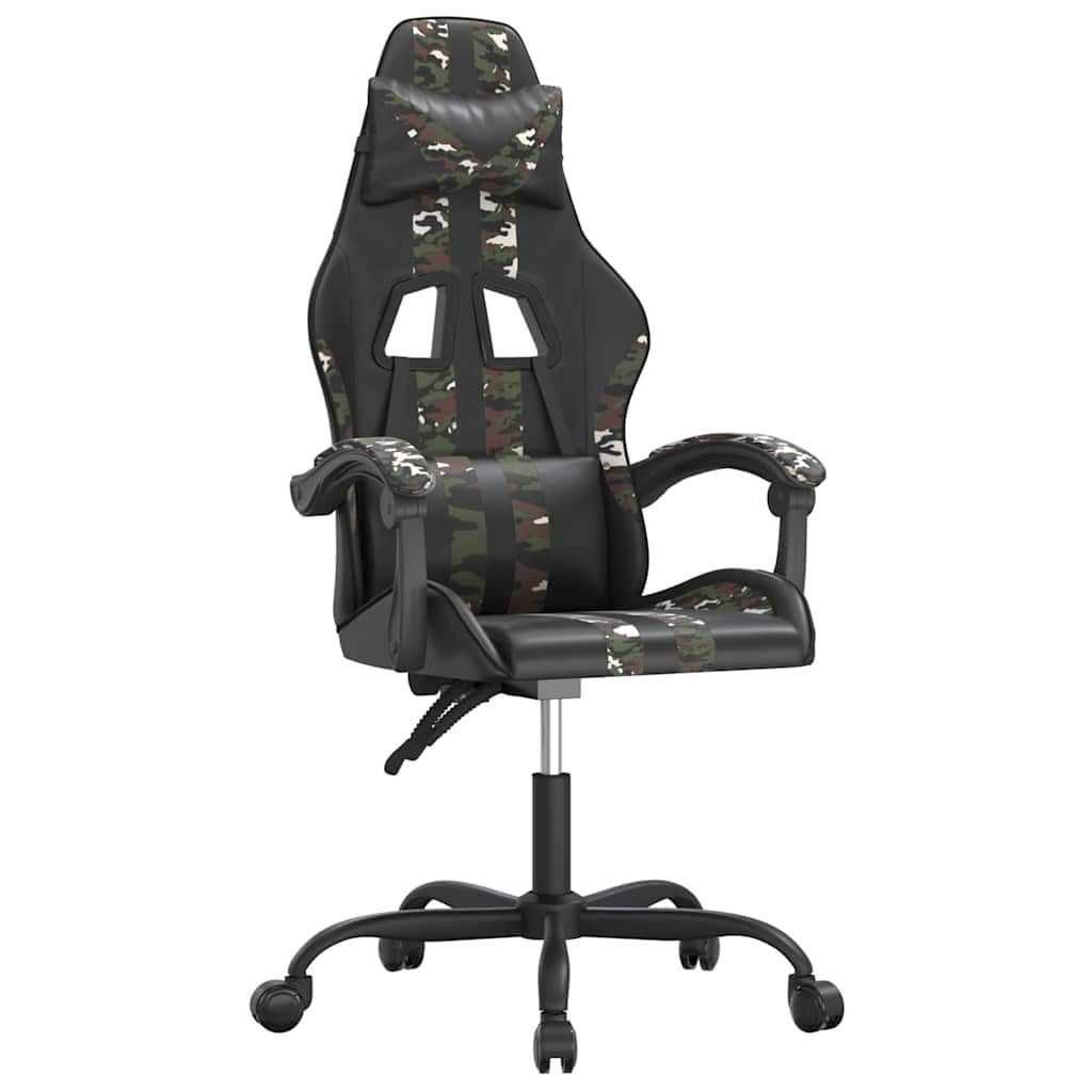 vidaXL Gaming-Stuhl Gaming-Stuhl Schwarz und Tarnfarben Kunstleder (1 St)