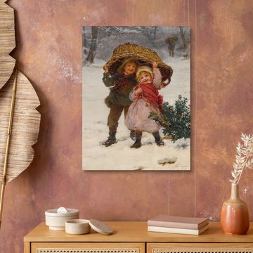 Posterlounge Holzbild Frederick Morgan, Weihnachtszeit, Malerei