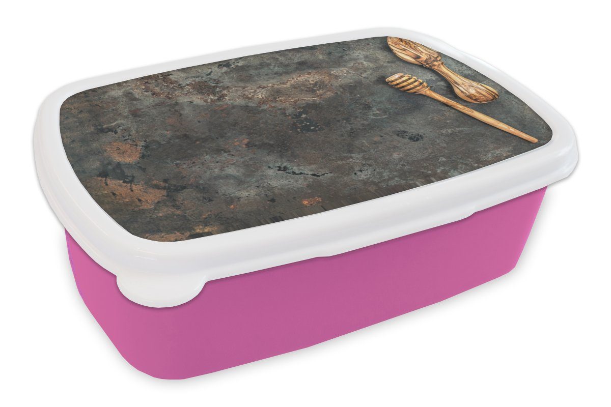 Küchenutensilien Mädchen, Lunchbox MuchoWow Brotdose Erwachsene, Kochen - Kunststoff rosa Brotbox Snackbox, Kunststoff, Kinder, Teller, für - (2-tlg),