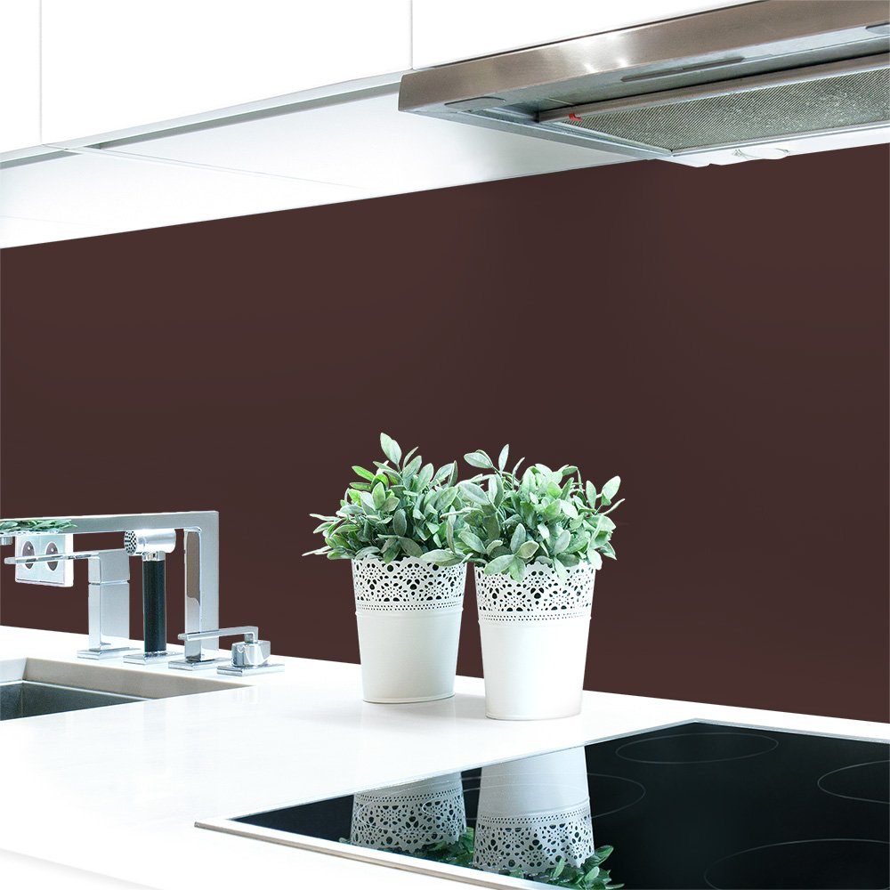 DRUCK-EXPERT Küchenrückwand Küchenrückwand Grautöne Unifarben Premium Hart-PVC 0,4 mm selbstklebend Grüngrau ~ RAL 7009