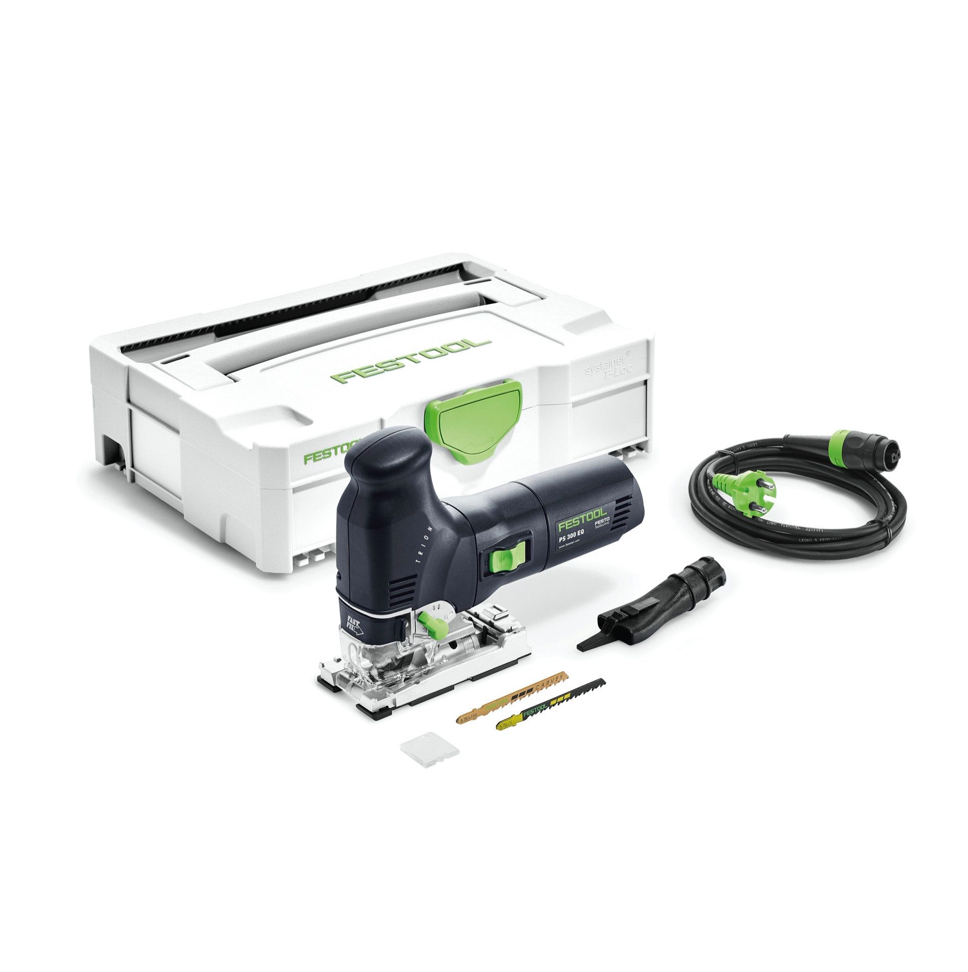 FESTOOL Stichsäge TRION PS 300 EQ-Plus Pendelstichsäge 720 W (576615) + 2x Sägeblatt