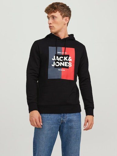 SWEAT Kapuzensweatshirt Jones & black HOOD JJOSCAR Jack