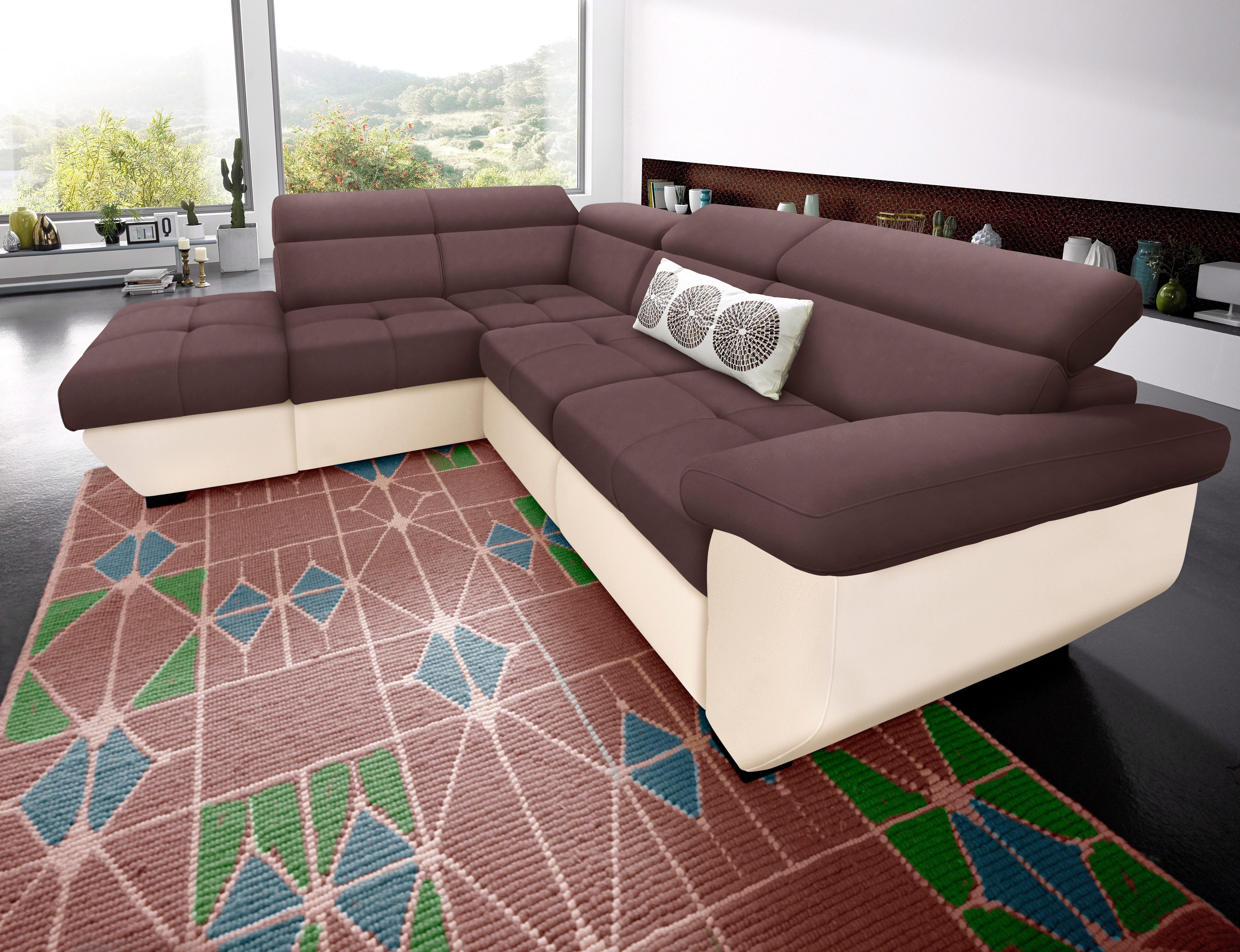 COTTA Ecksofa Speedway L-Form, mit Kopfteilverstellung, wahlweise mit Bettfunktion & Bettkasten