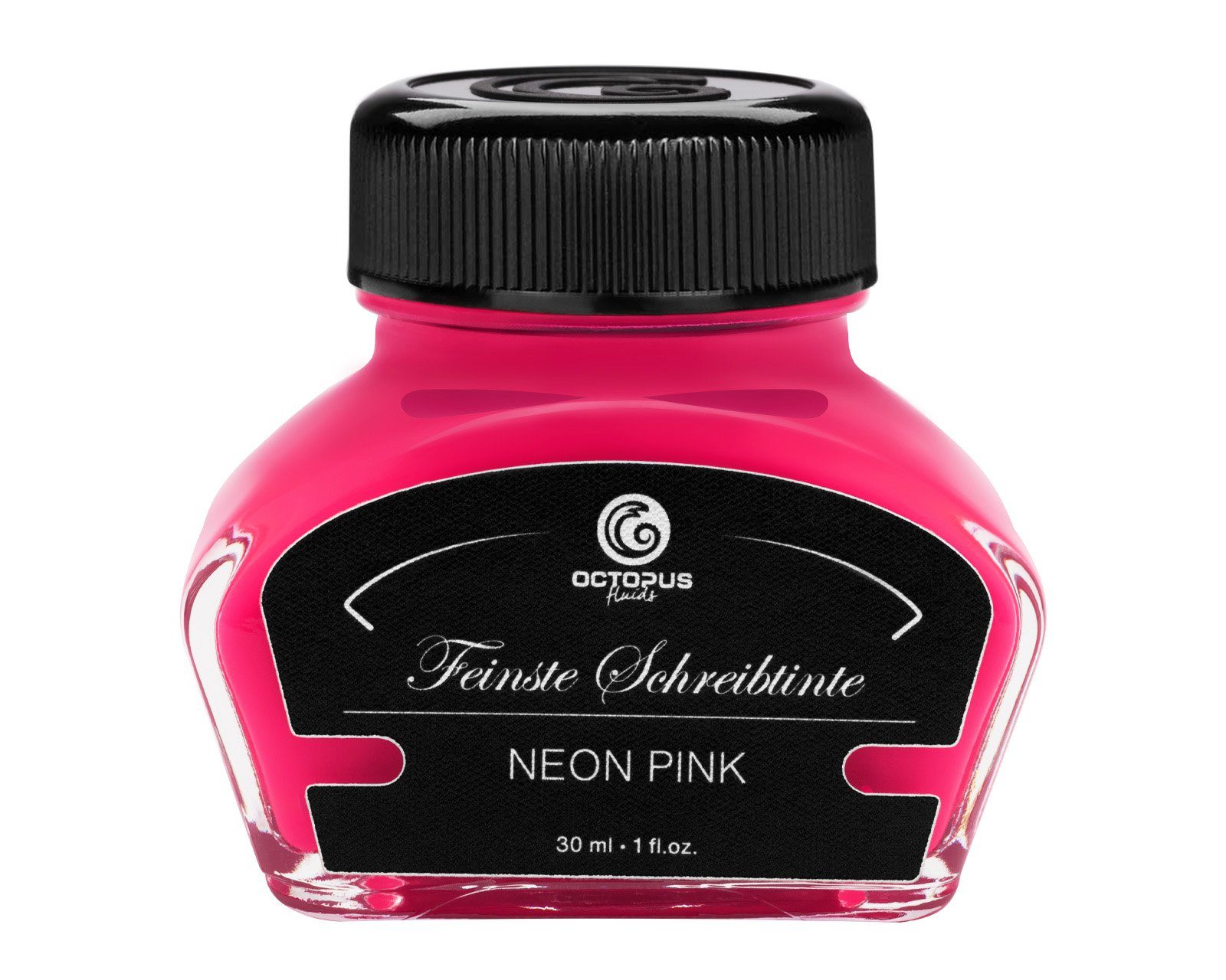 OCTOPUS Fluids Textmarkertinte für Füller, Markieren und Zeichnen, Neon Pink, 30ml Tintenglas (1-tlg., pigmentiert)