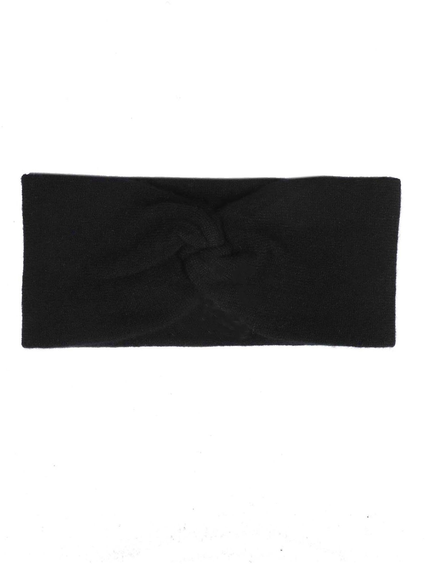 Reines Zwillingsherz Cashmere schwarz Stirnband