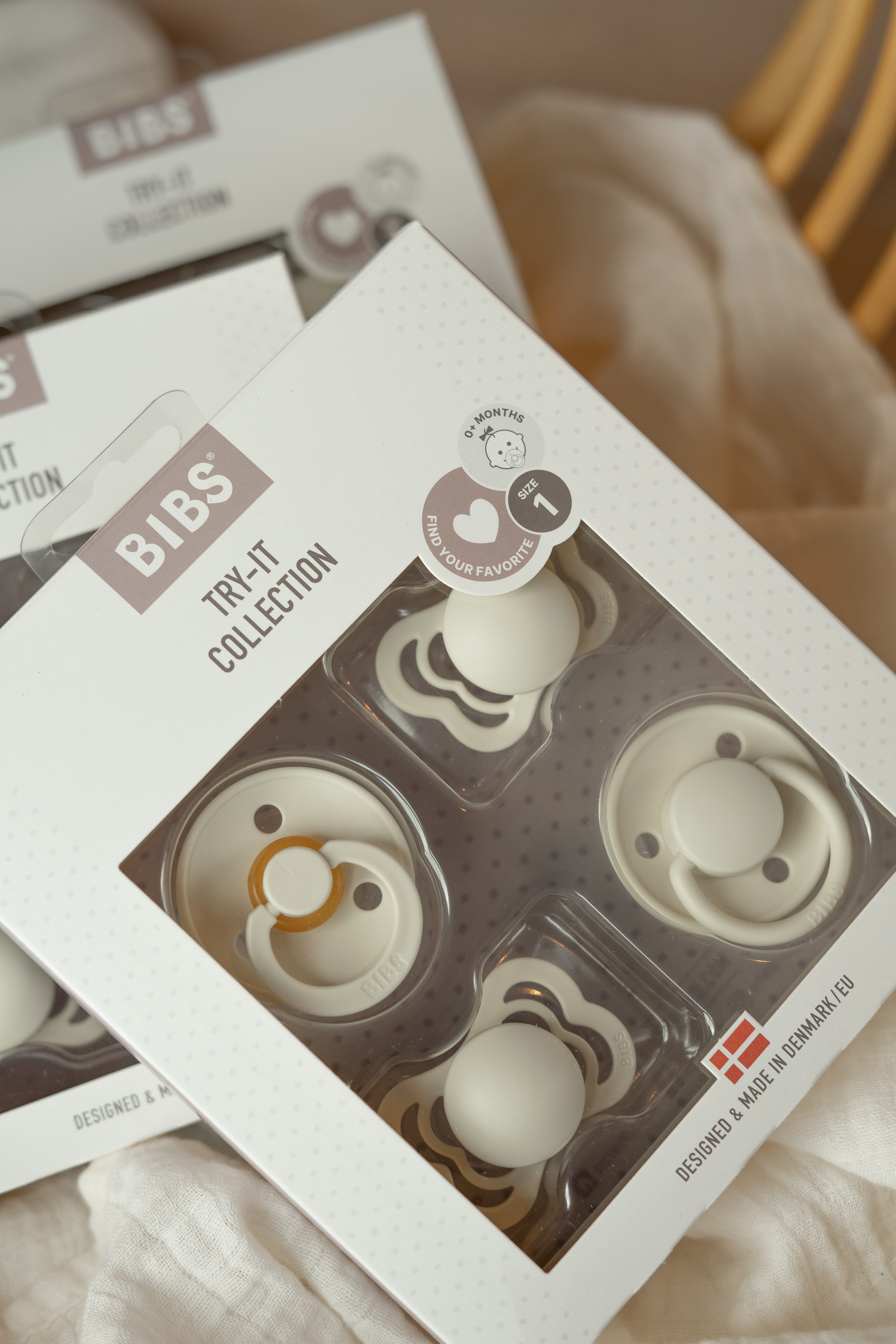 BIBS Schnuller TryIt 4er Probierpackung Ivory Creme