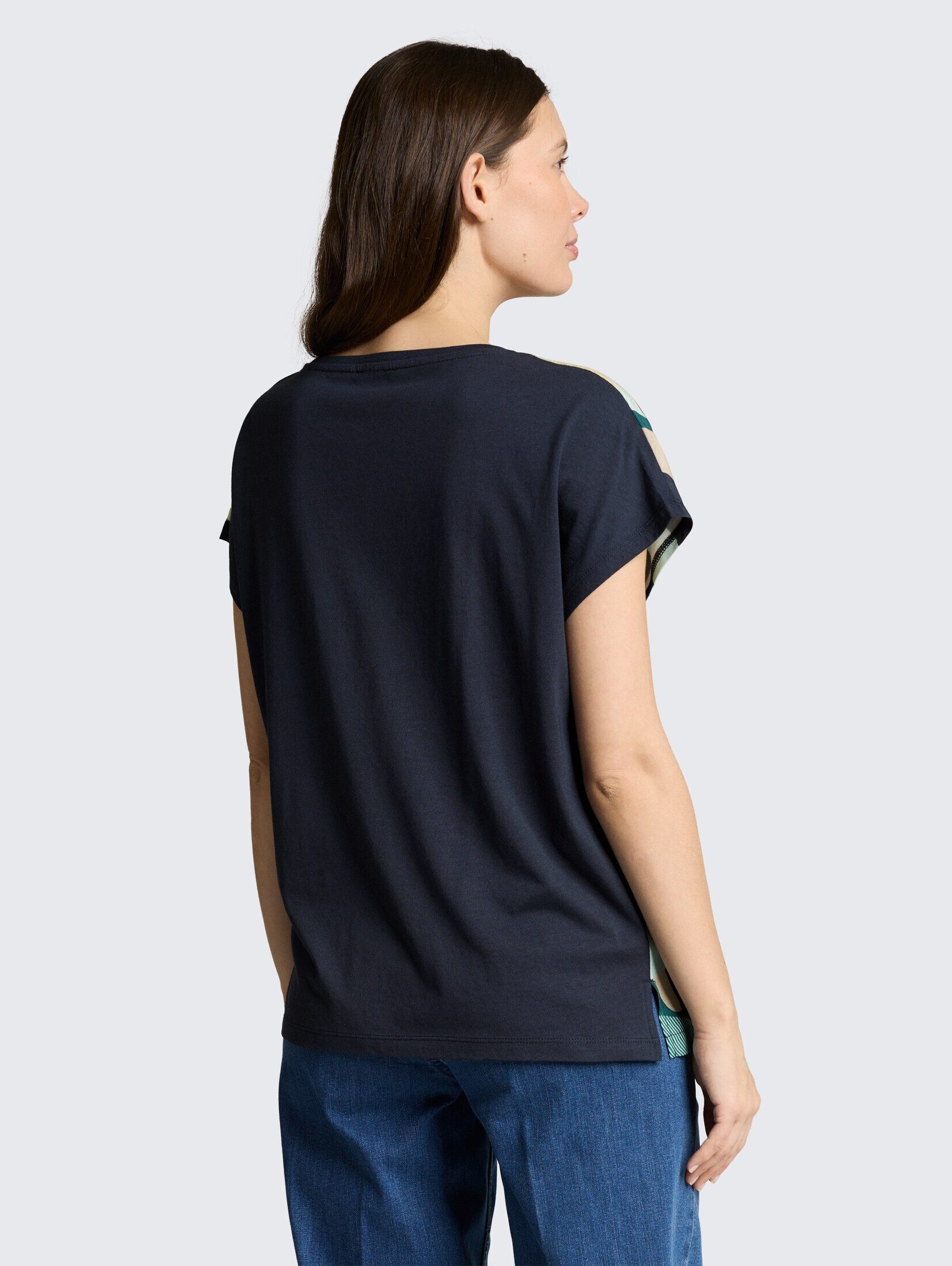 TOM TAILOR T-Shirt T-Shirt T-Shirt im Material-Mix