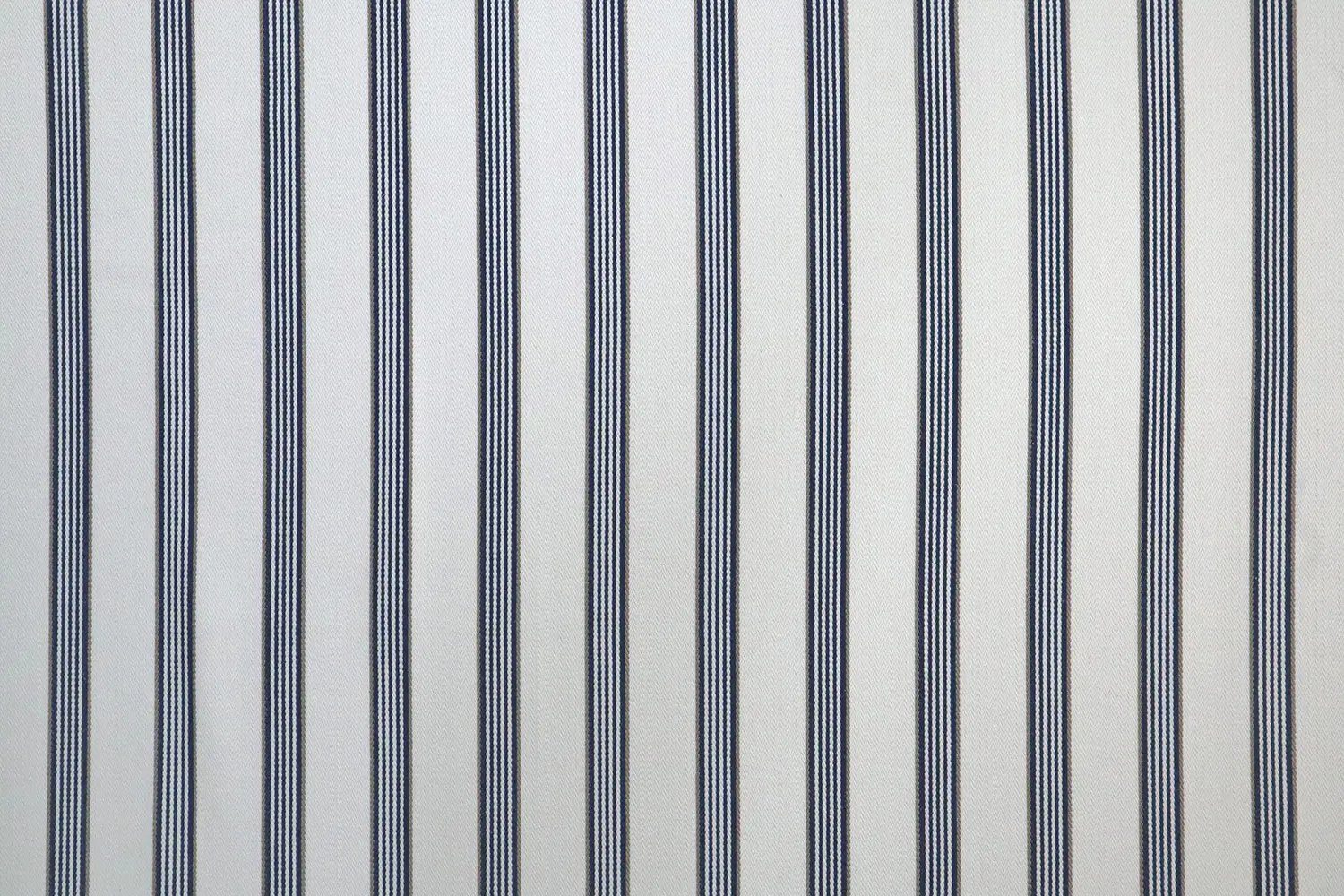 Stofferia Stoff Polsterstoff Baumwolle Streifen Edison Weiß, Meterware