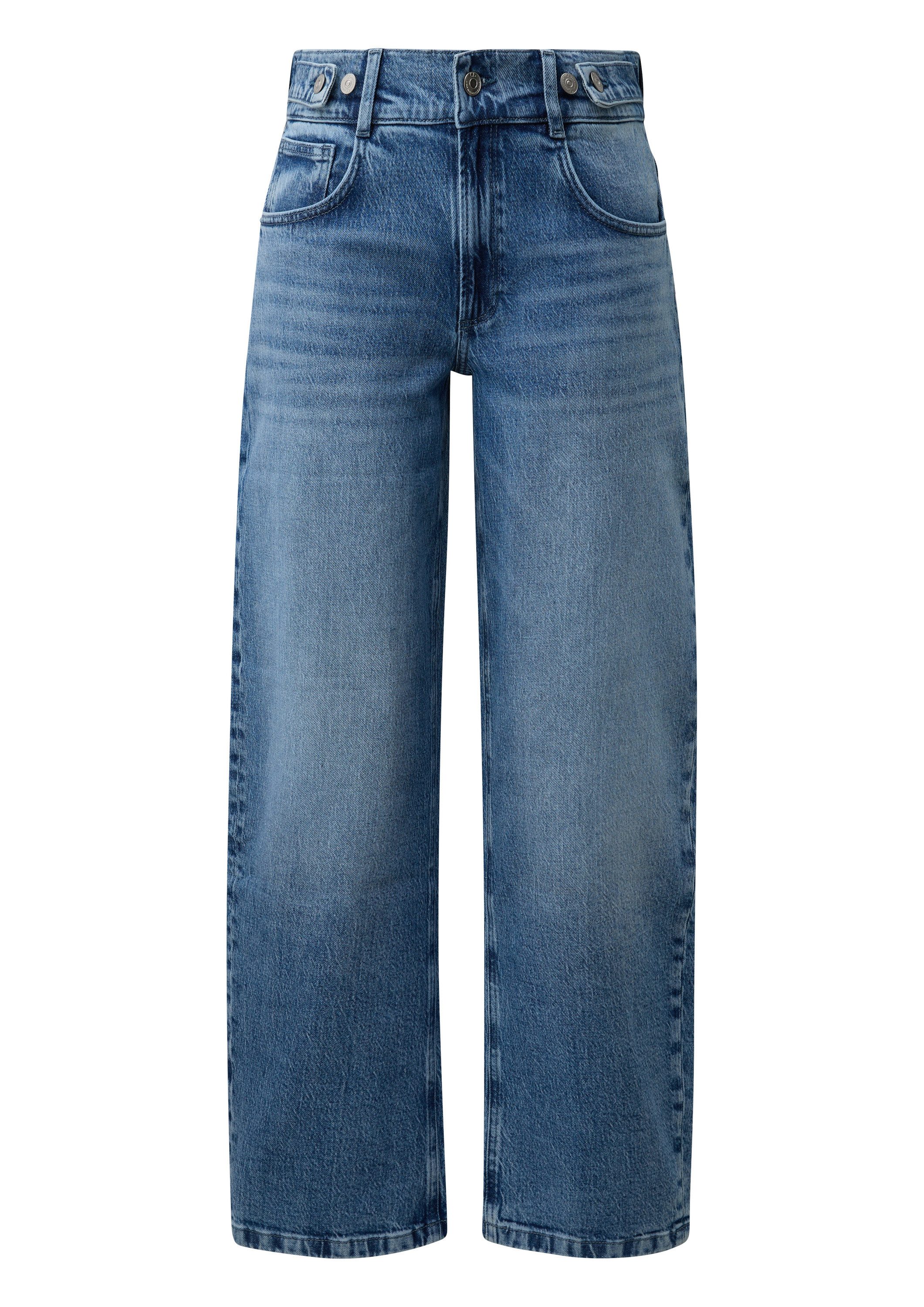 QS Weite Jeans Jeans-Hose Jeans Baggy / Relaxed Fit / Mid Rise / Barrel Leg günstig online kaufen