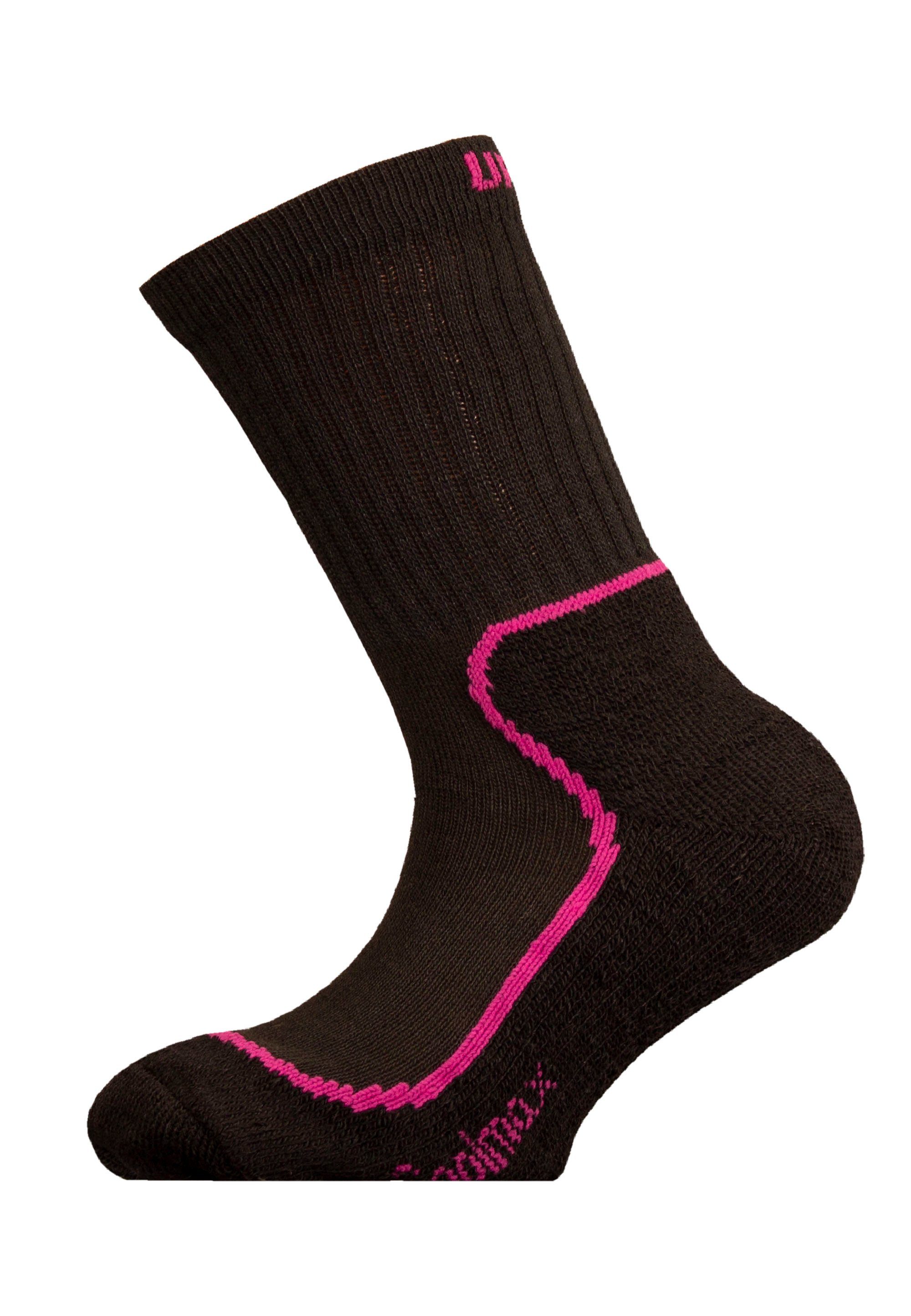 UphillSport Socken KEVO JR (1-Paar) schwarz mehrlagiger Struktur Coolmax mit und