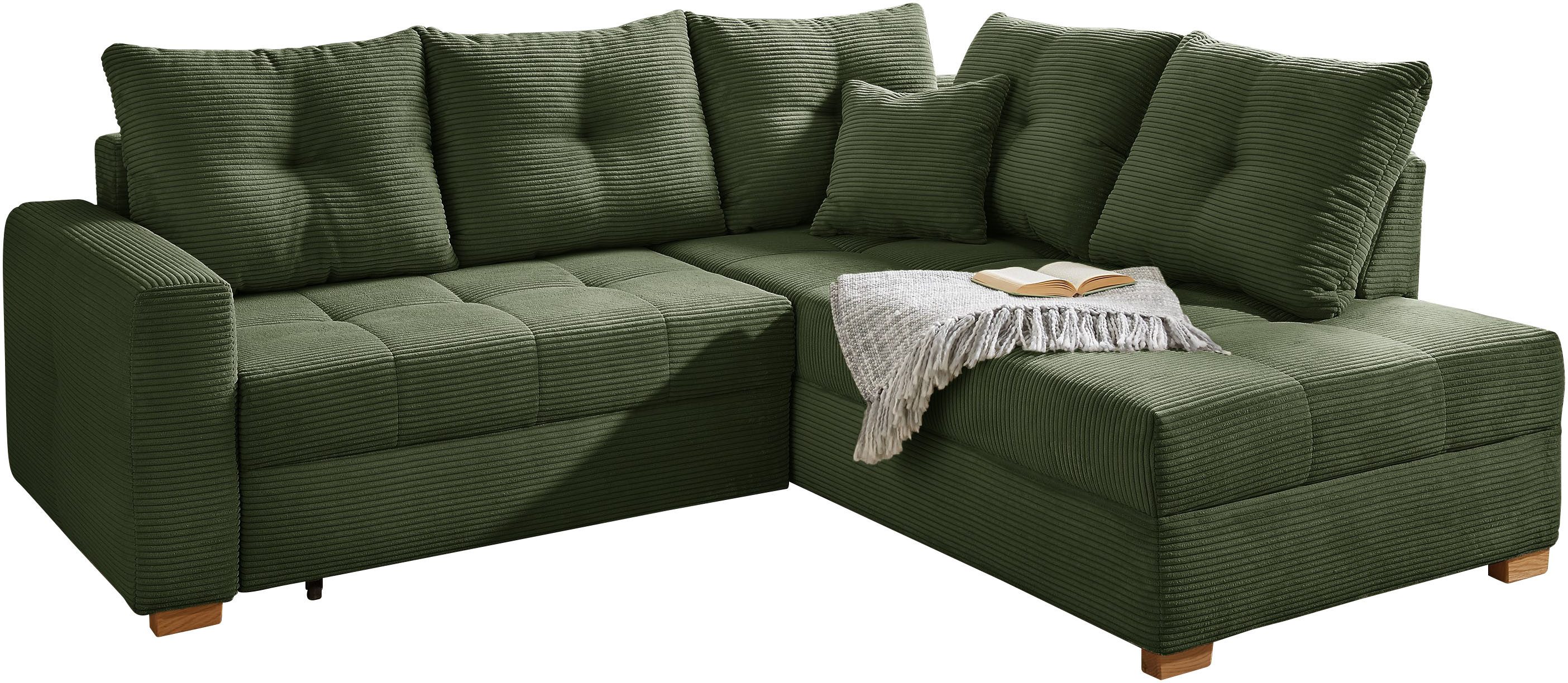 Jockenhöfer Gruppe Ecksofa Heidelberg L-Form, B: 228 cm, mit Schlaffunktion, Bettkasten & Zierkissen