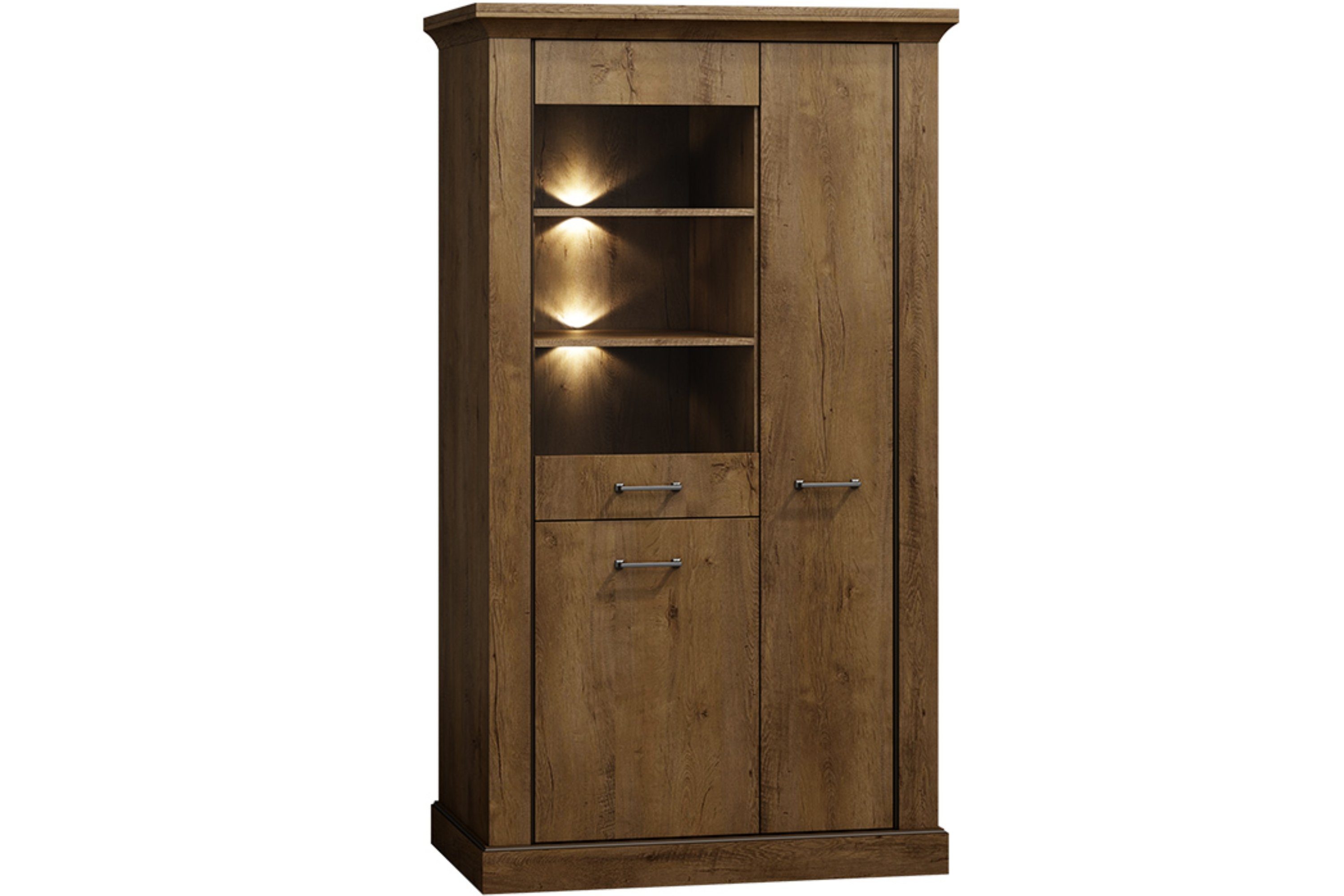 KONSIMO® Vitrine VETIS Vitrine mit Türen, vintage, mit Glastür