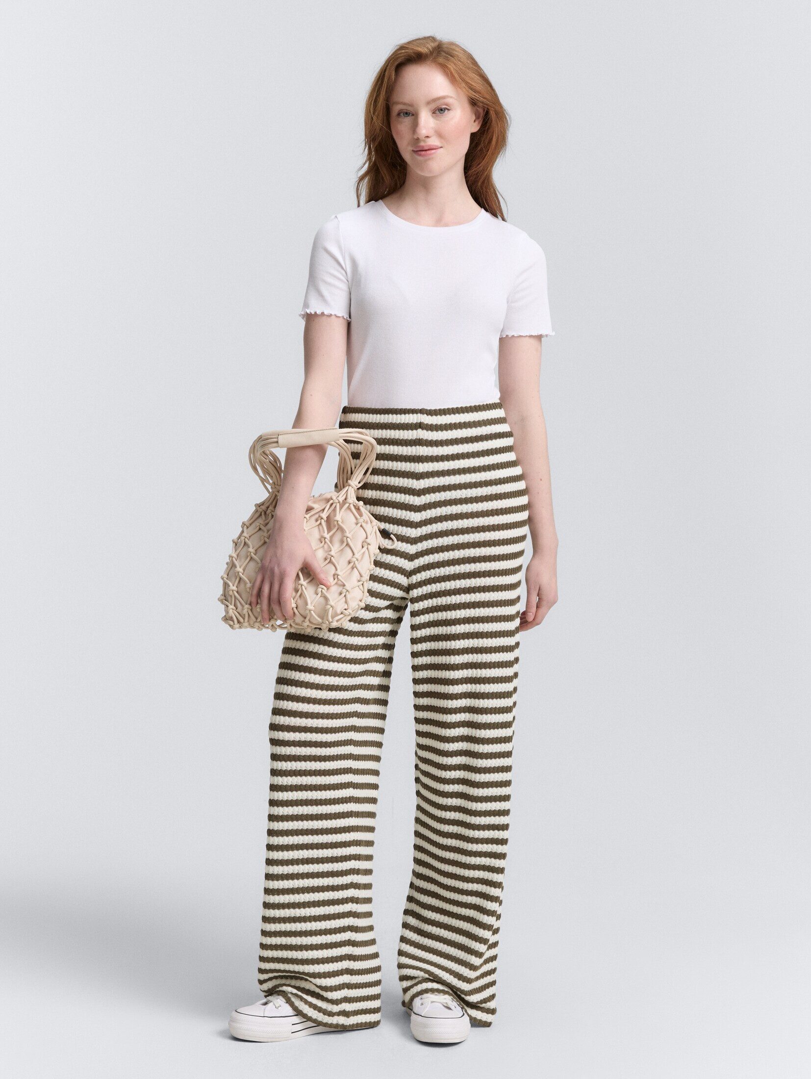 TOM TAILOR Denim Stoffhose Hosen & Chino Wide Leg Strickhose günstig online kaufen