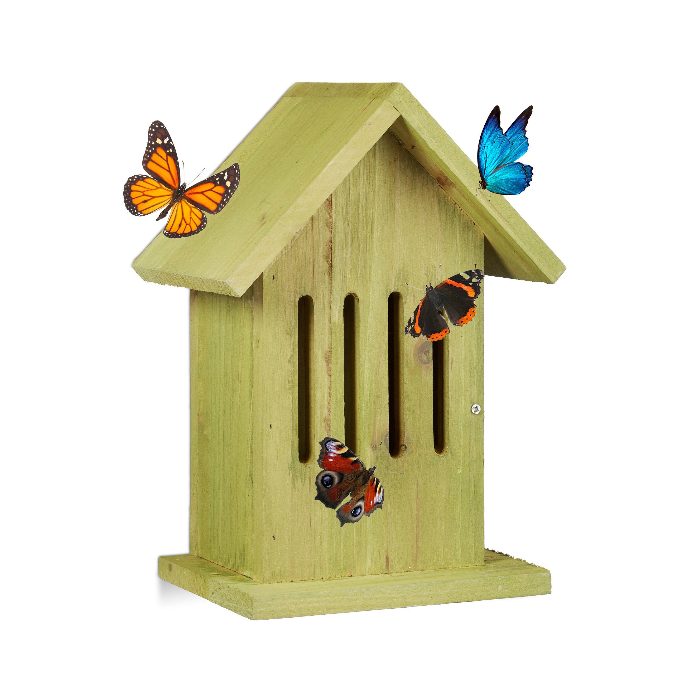 Insektenhotel Schmetterlingshaus hängend in 2 Farben