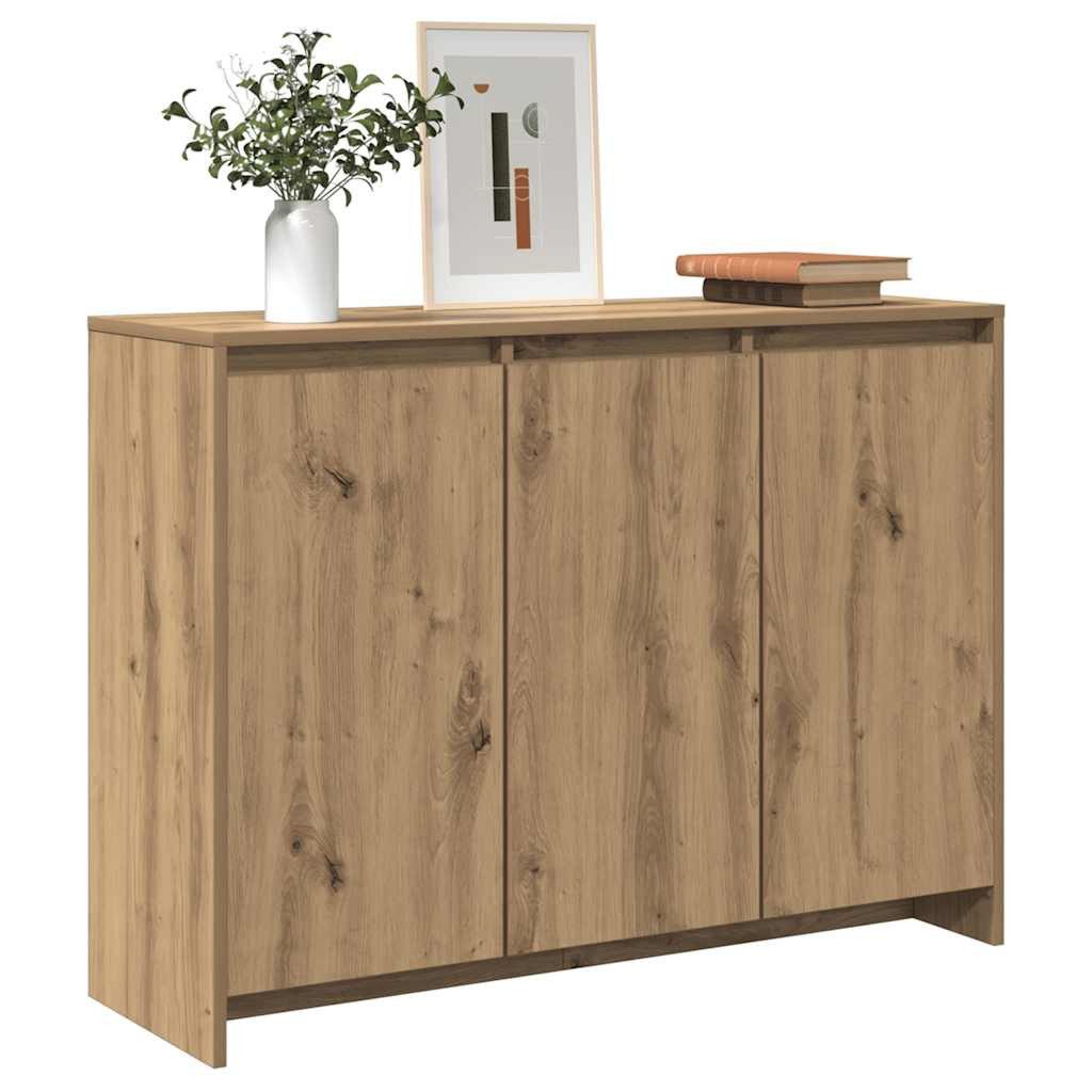vidaXL Sideboard Sideboard Artisan-Eiche 102x33x75 cm Holzwerkstoff (1 St) – Bild 3 von 5