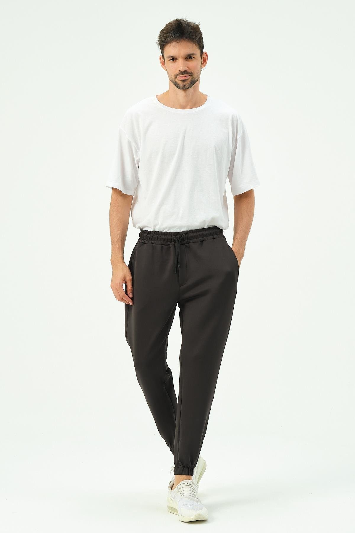 C&CITY Pyjama Herren Jogginghose mit elastischem Bund und Seitentasche