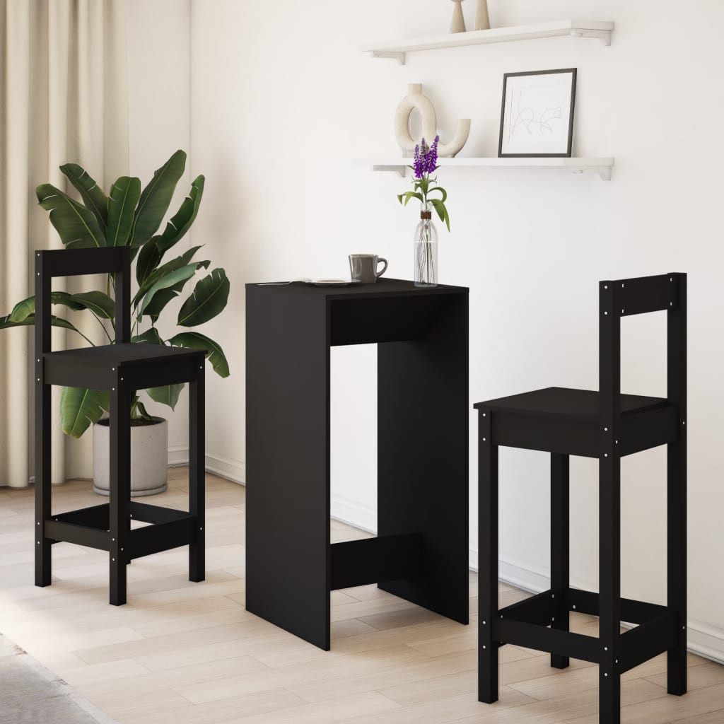 vidaXL Esstisch Bartisch Schwarz 51x50x103,5 cm günstig online kaufen