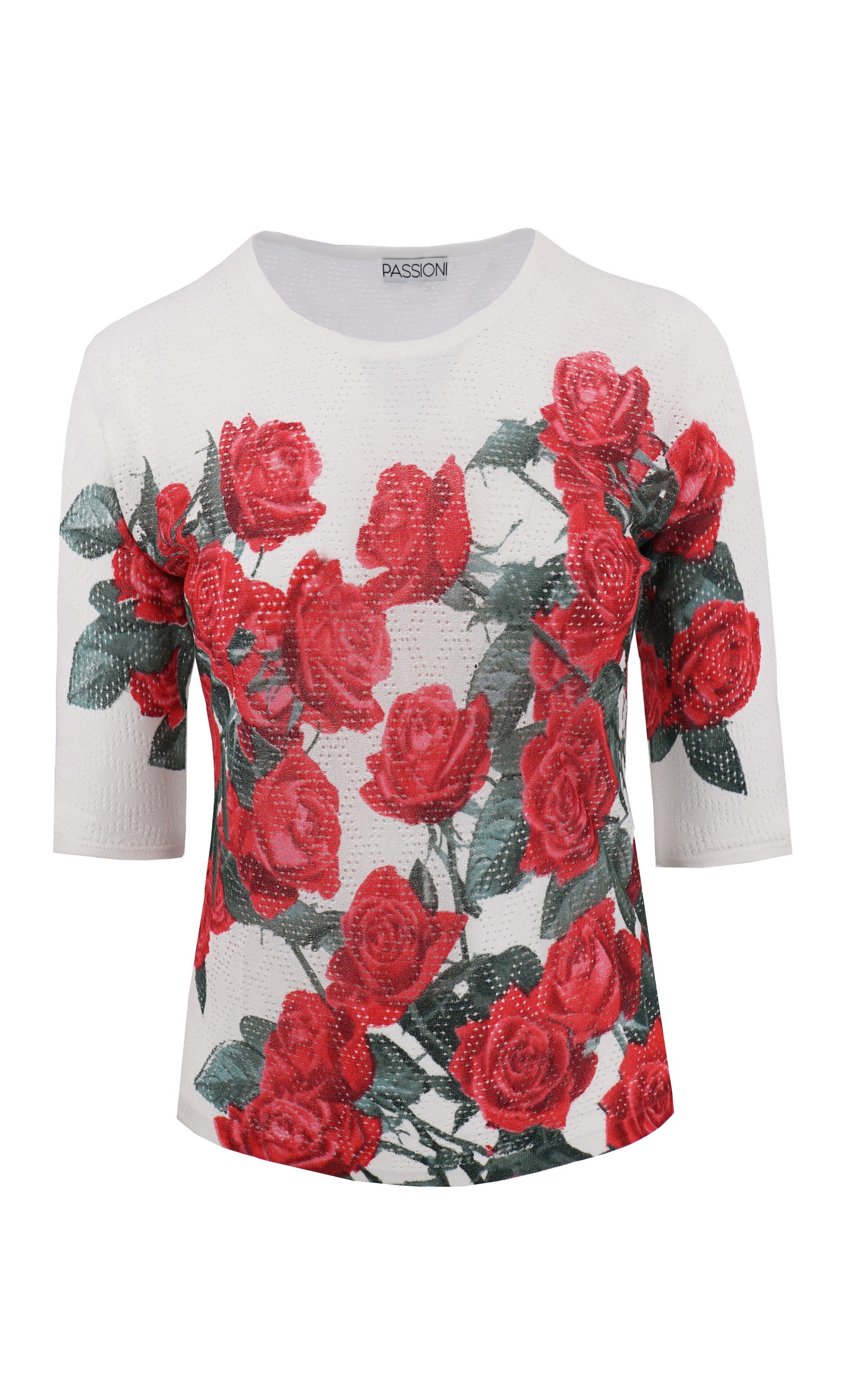 Passioni 3/4 Arm-Pullover Perforierter Sommerpullover mit günstig online kaufen