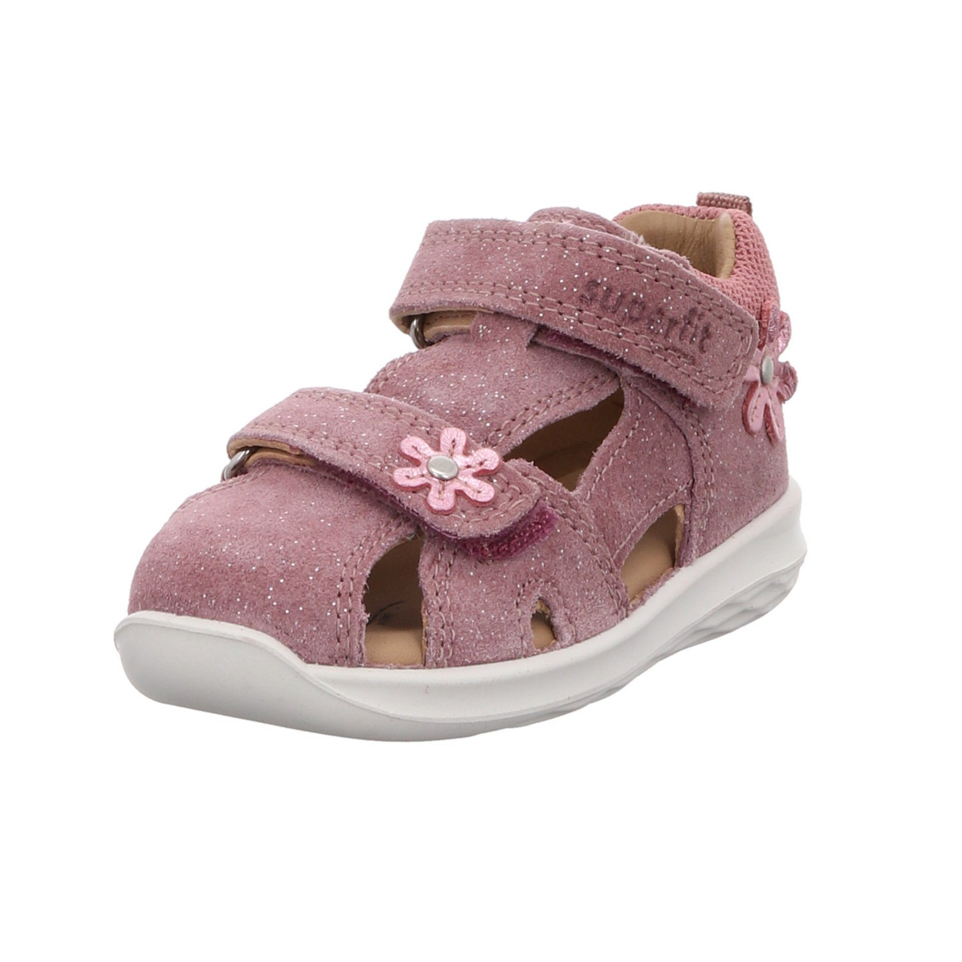 Sandalen Bumblebee LILA/ROSA Sandale Superfit Mädchen Leder-/Textilkombination Minilette Schuhe