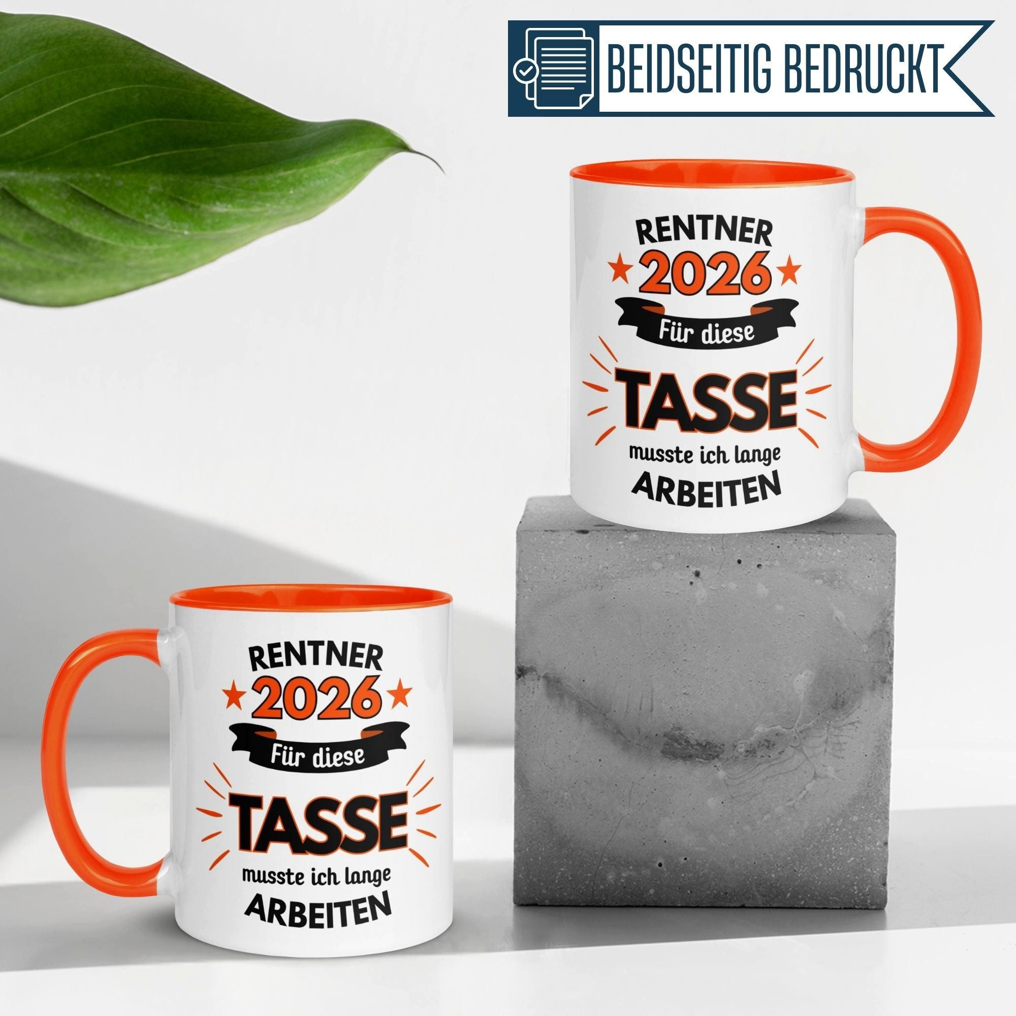Momentals Tasse Geschenk Rentner 2026 – „Für die Tasse musste ich lange arbeiten“, Gratis Versand · Links-&Rechtshänder · Spülmaschinenfest