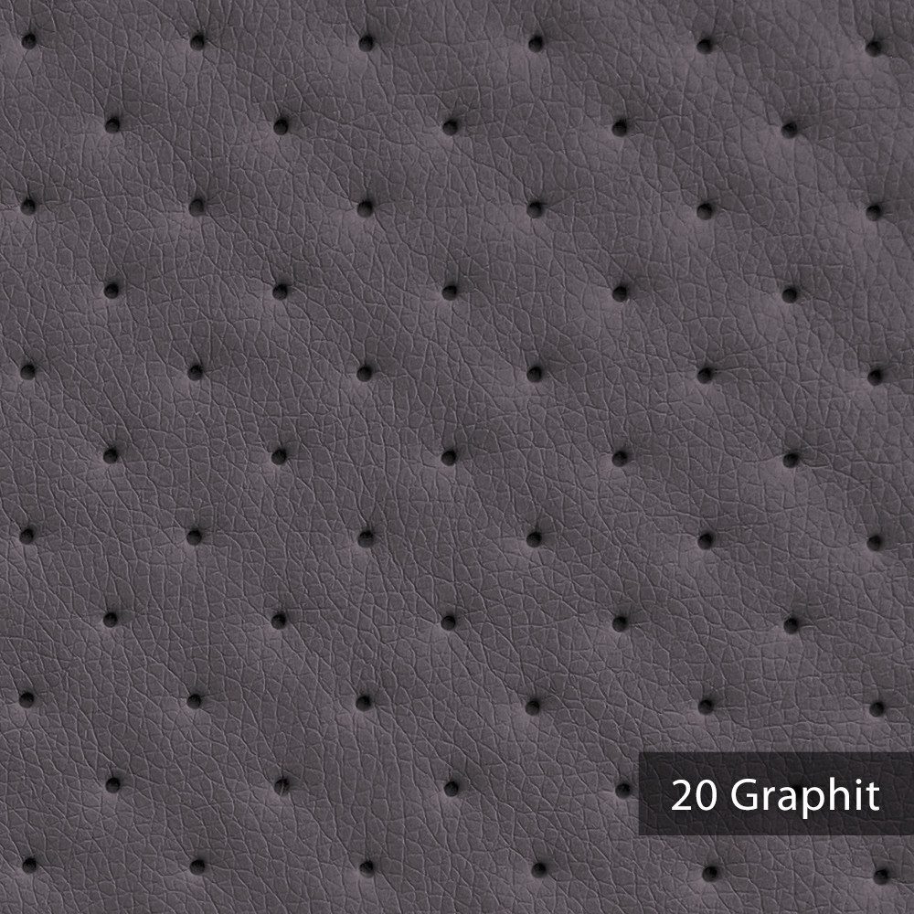 novely® Stoff SOLTAU Kunstleder - 3-lagig gesteppter Volumen-Polsterstoff mit Punkte, Robust, Voluminös, Pflegeleicht, Meterware, 1lfm
