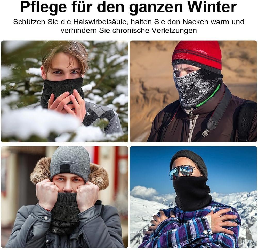 Blusmart Halswärmer Warme Schals für Männer und Frauen, Schlauchschal, Winterschal, Fleece, Unisex