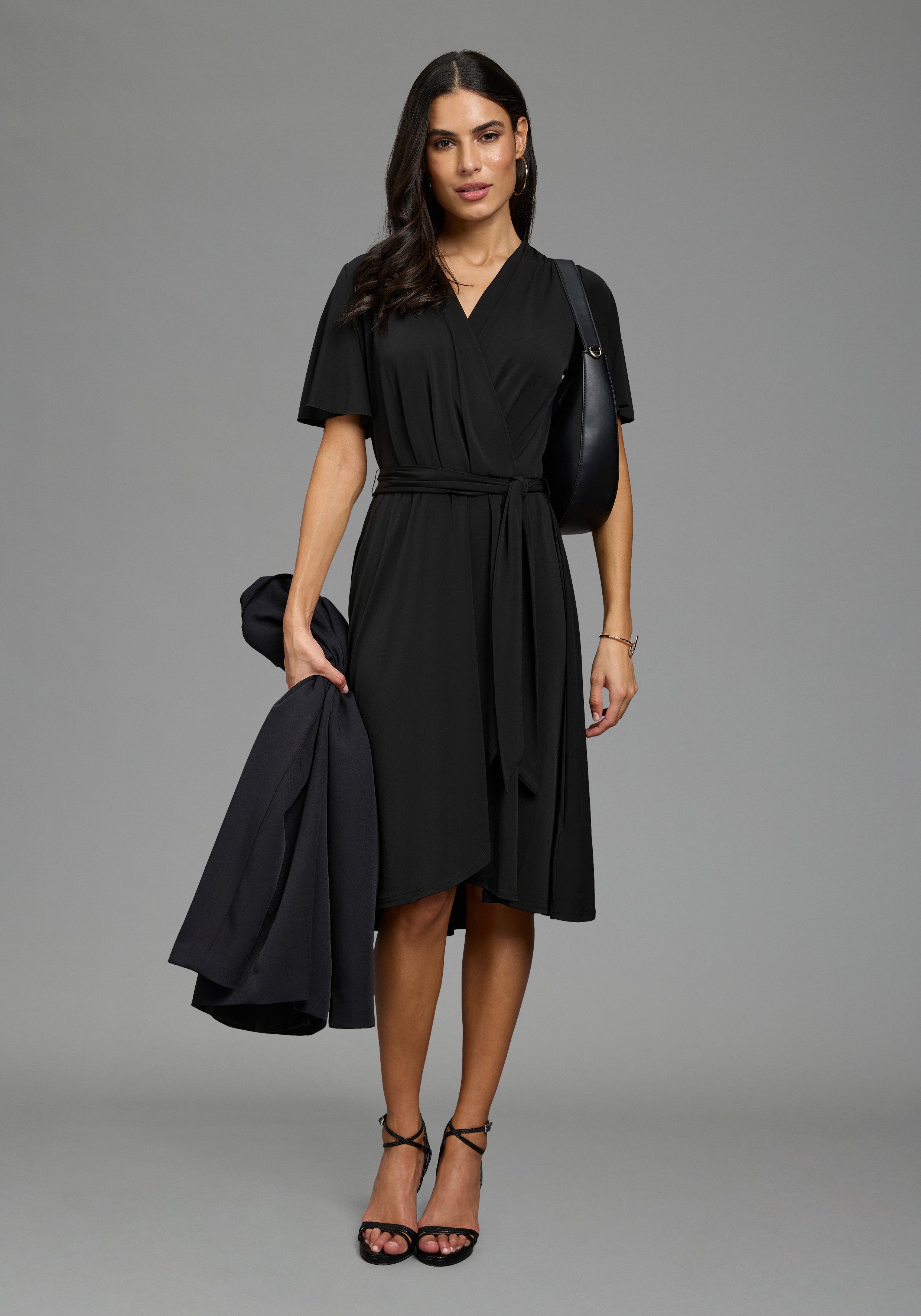 Laura Scott Abendkleid knielang, figurbetont, aus elastischem Single Jersey
