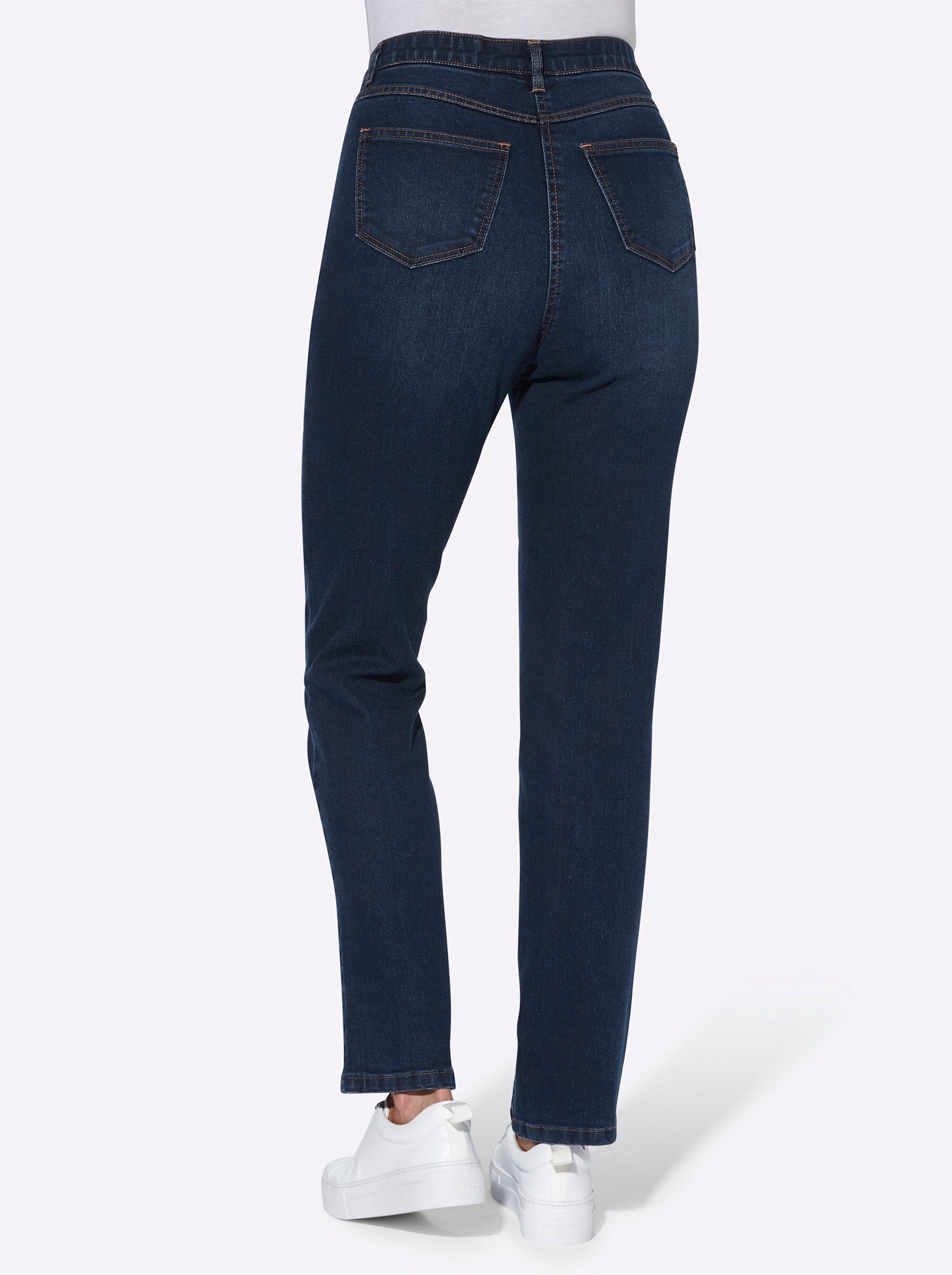 Sieh an! Bequeme Jeans Jeans komfortabel mit elastischem High-Waist-Bund – Bild 3 von 4