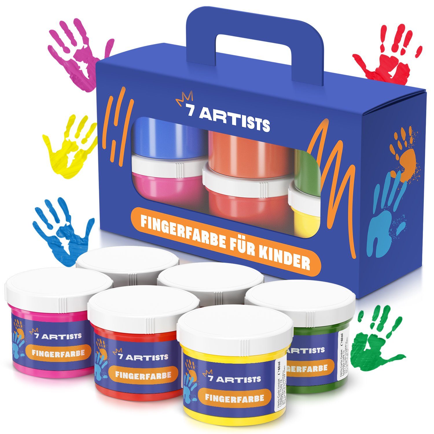Fingerfarbe Fingerfarben Kinder Set 6x60ml, Fingermalfarben Für Kinder