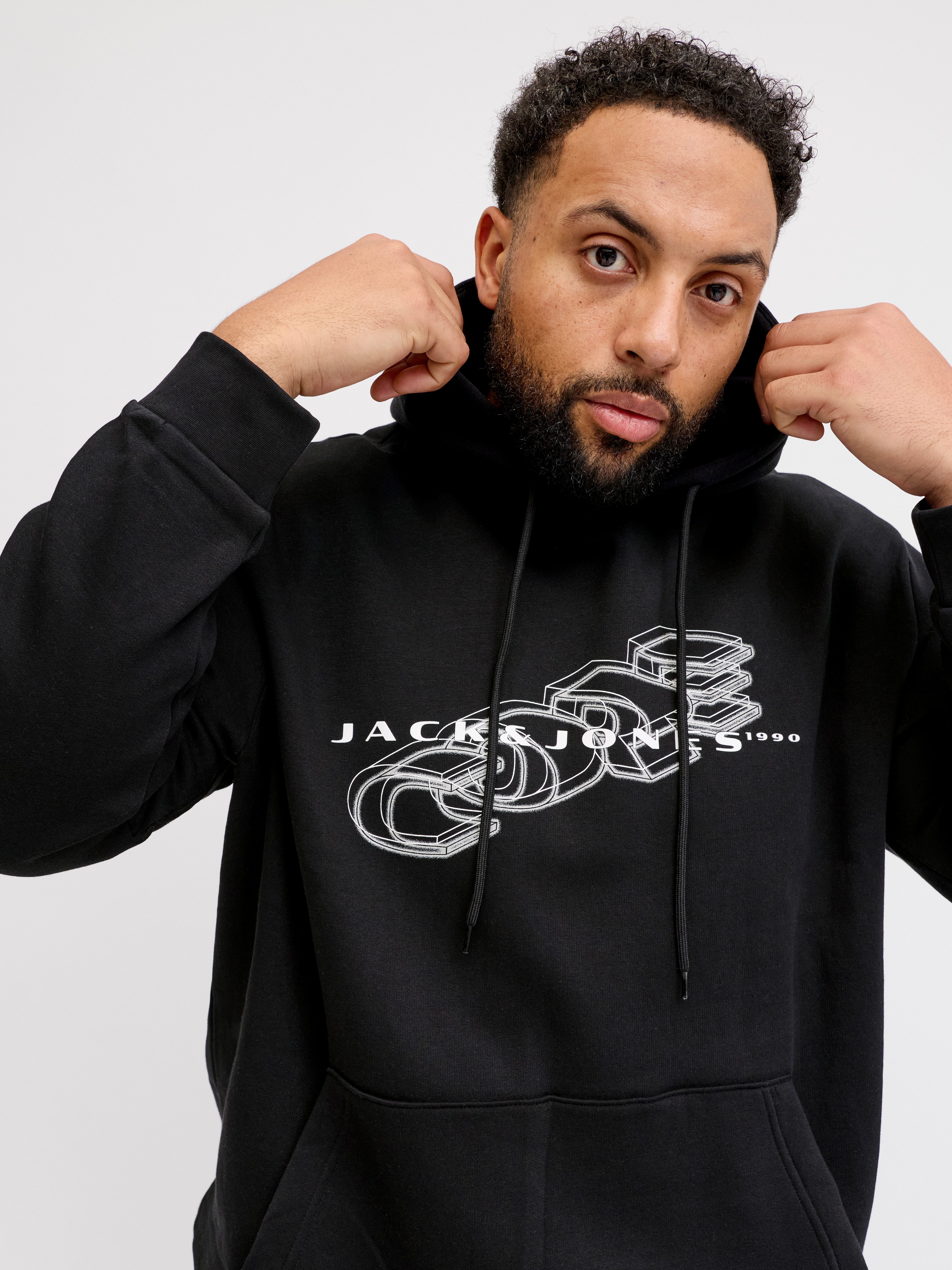 Jack & Jones PlusSize Kapuzensweatshirt JCOFUSION BRANDING SWEAT HOOD PLS günstig online kaufen