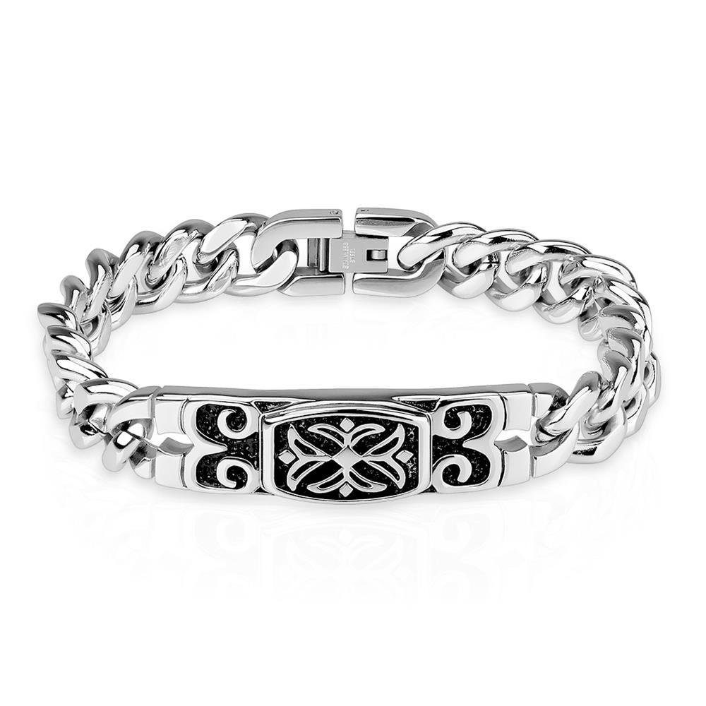 BUNGSA Armband Armband mit eingraviertem Keltenkreuz Silber aus Edelstahl Herren (1 Armband, 1-tlg), Bracelet Armschmuck